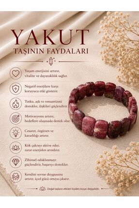 Doğal taş bijuteri yakut bileklik doğal taş