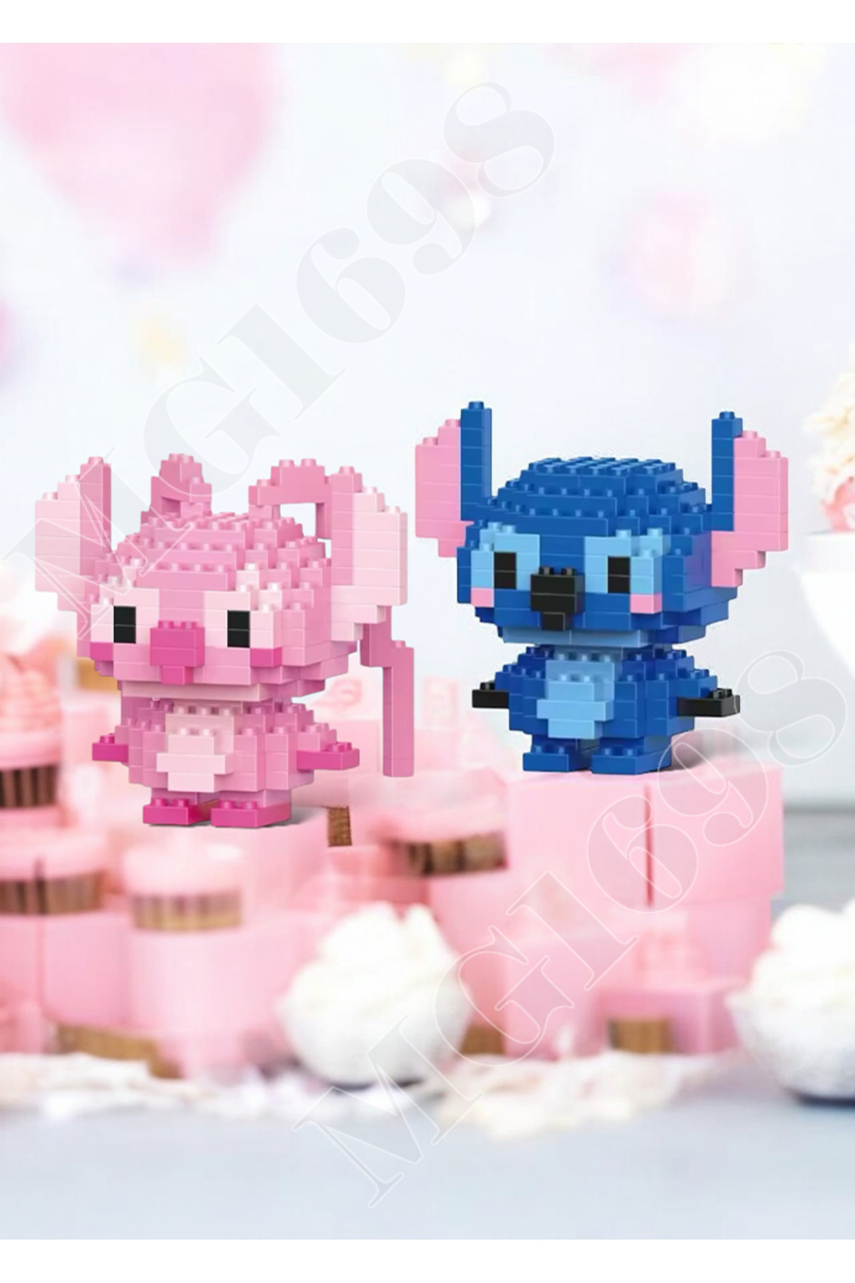 bricks stitch and angel set of 2
