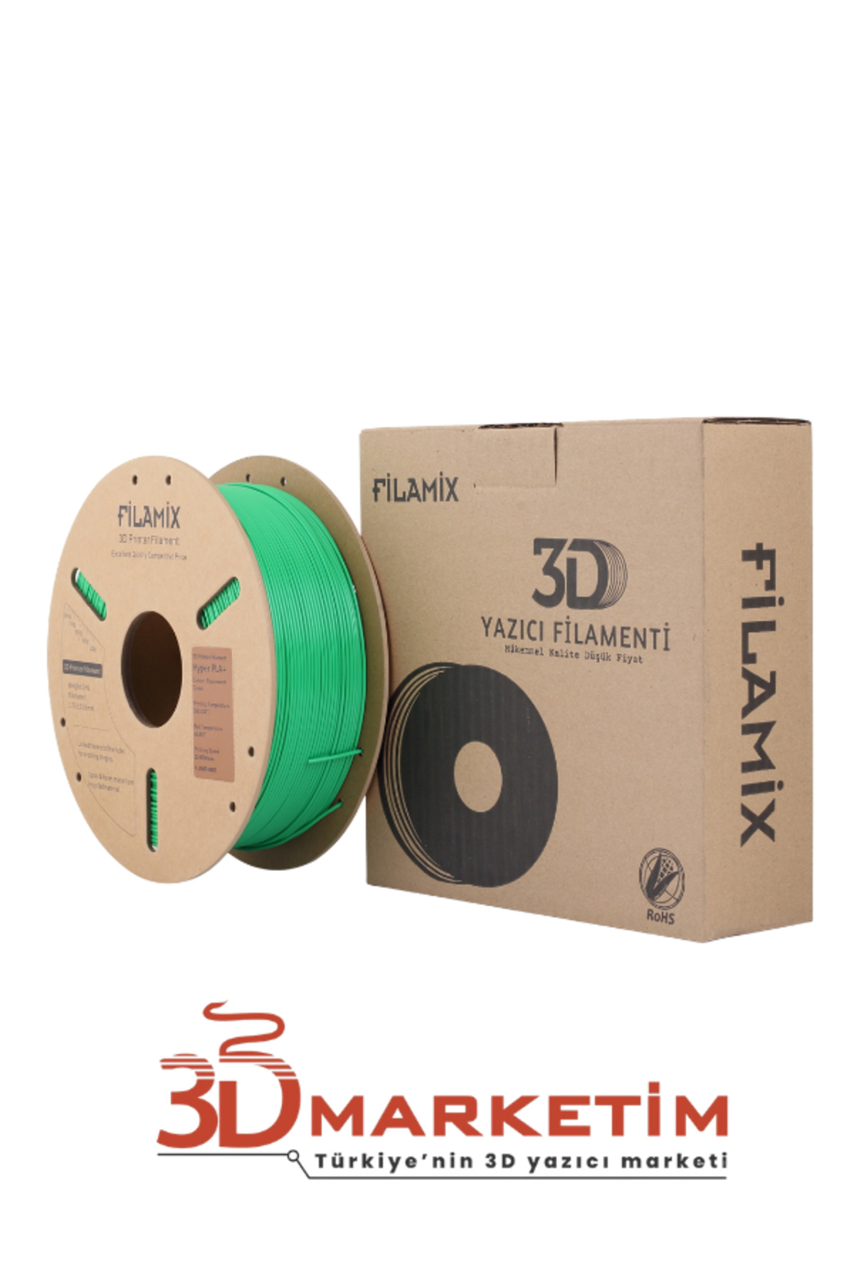 FİLAMİX Hyper PLA+ Fluorescent Green/Fosforlu Yeşil Filament (1.75