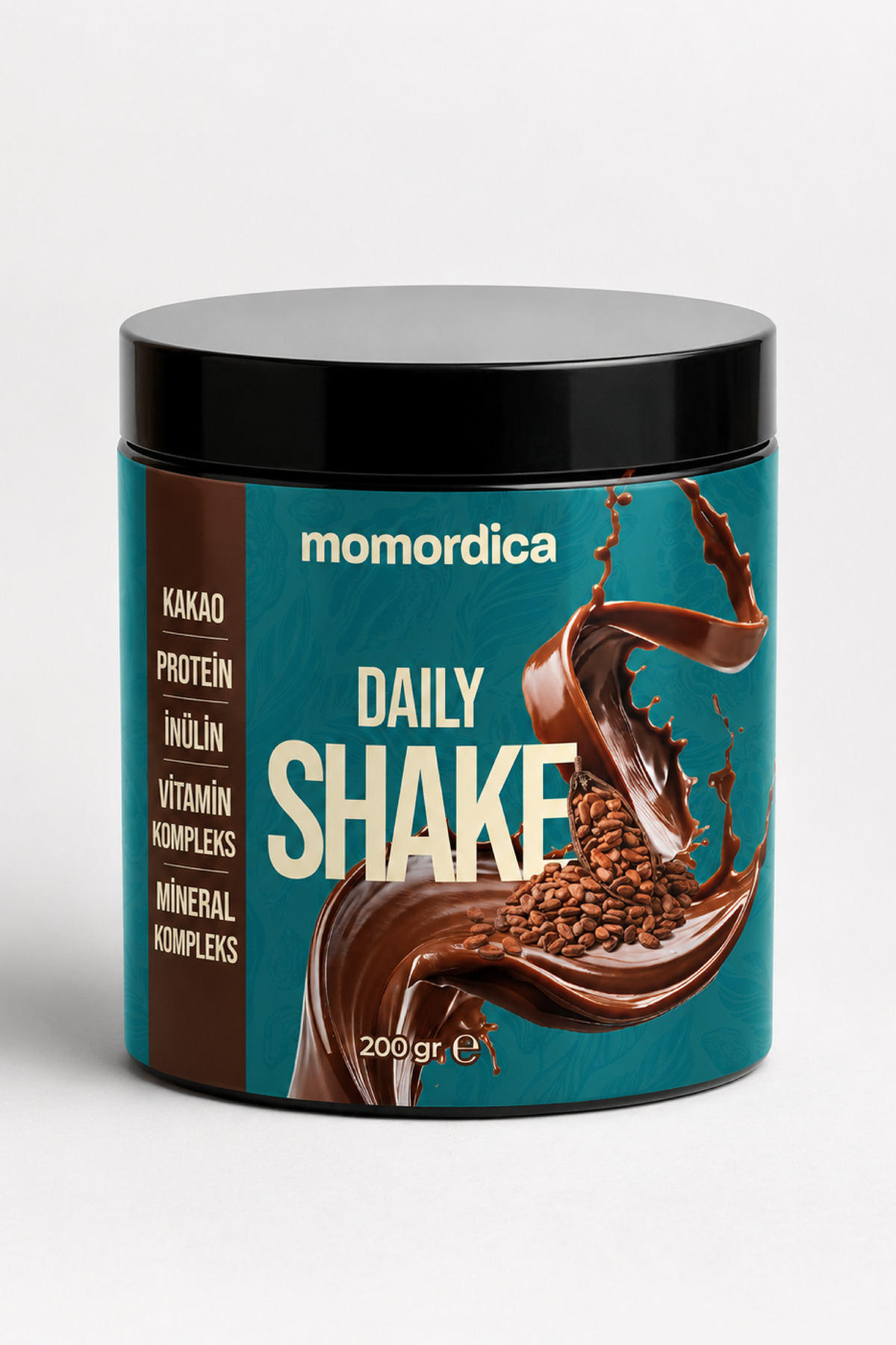 MOMORDİCA Daily Shake Ara Öğün Tozu - 200 gr (Kakao Tozu, Protein, İnülin, 9 ...