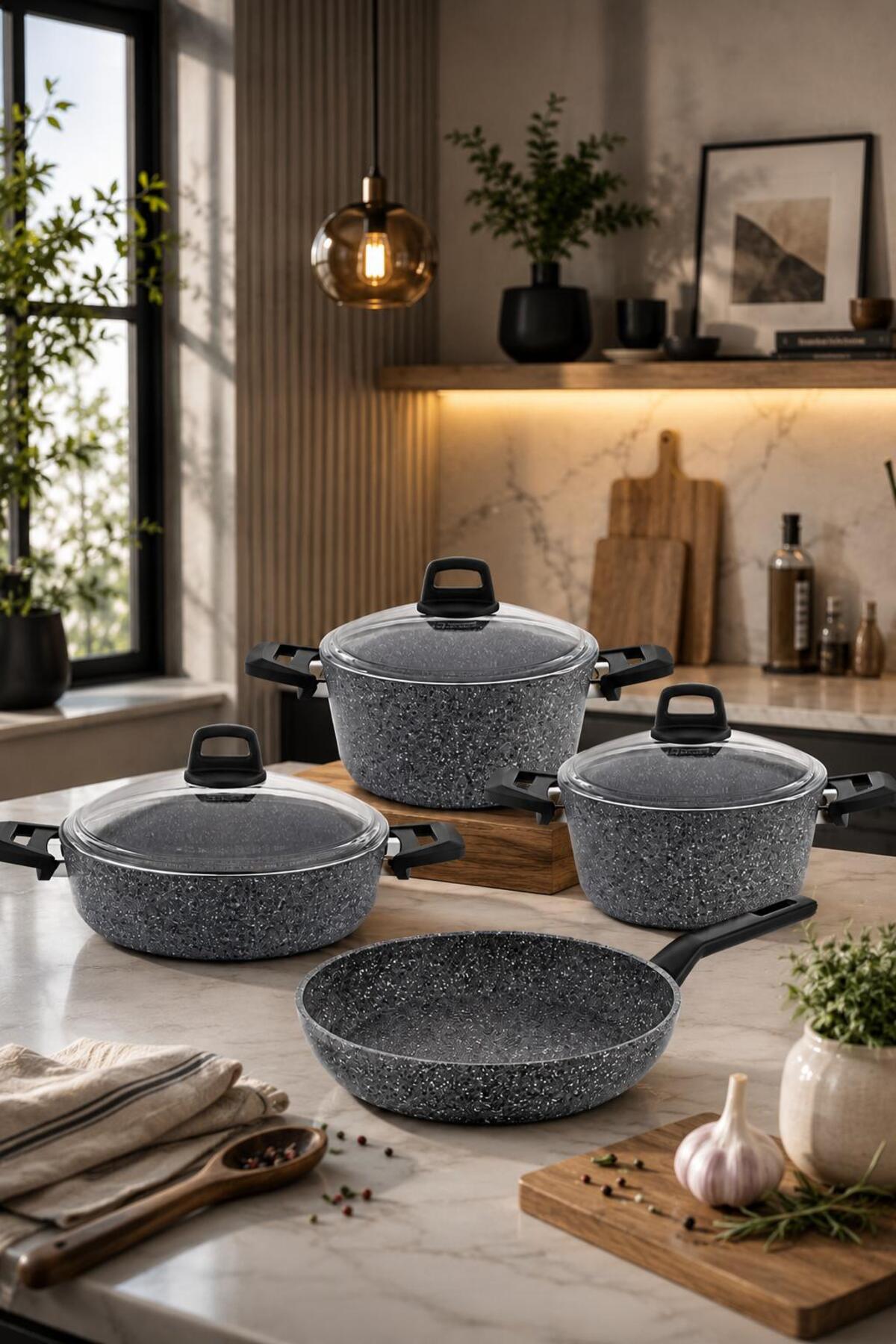 Vivaldi Nordic Eco Granit 7 Parça Tencere Seti Gri - Fiyatı, Yorumları
