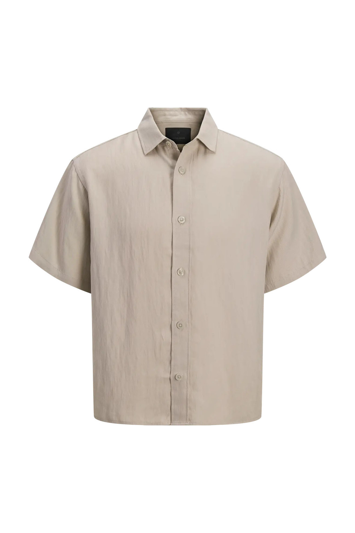 پیراهن مردانه بژ سایز معمولی کد ۱۲۲۹۵۰۸۳ JPRBLASKYE TENCL S/S SHIRT جک اند جونز پیراهن Jack & Jones