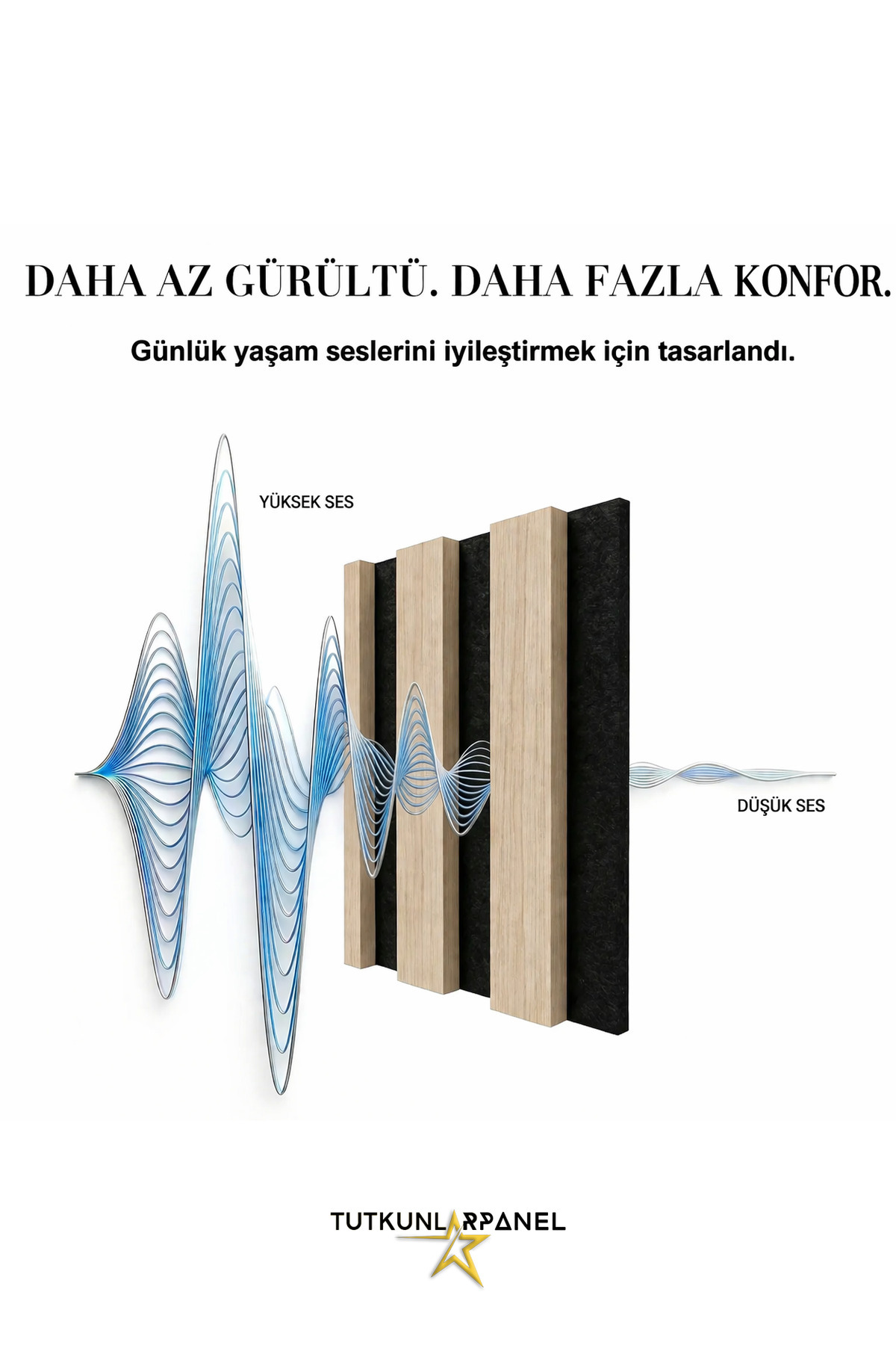 پنل دیواری آکوستیک MDF چوبی با عایق صدا و دکوراتیو مدل Slat Wall 100x280 سانتی‌متر رنگ کرم