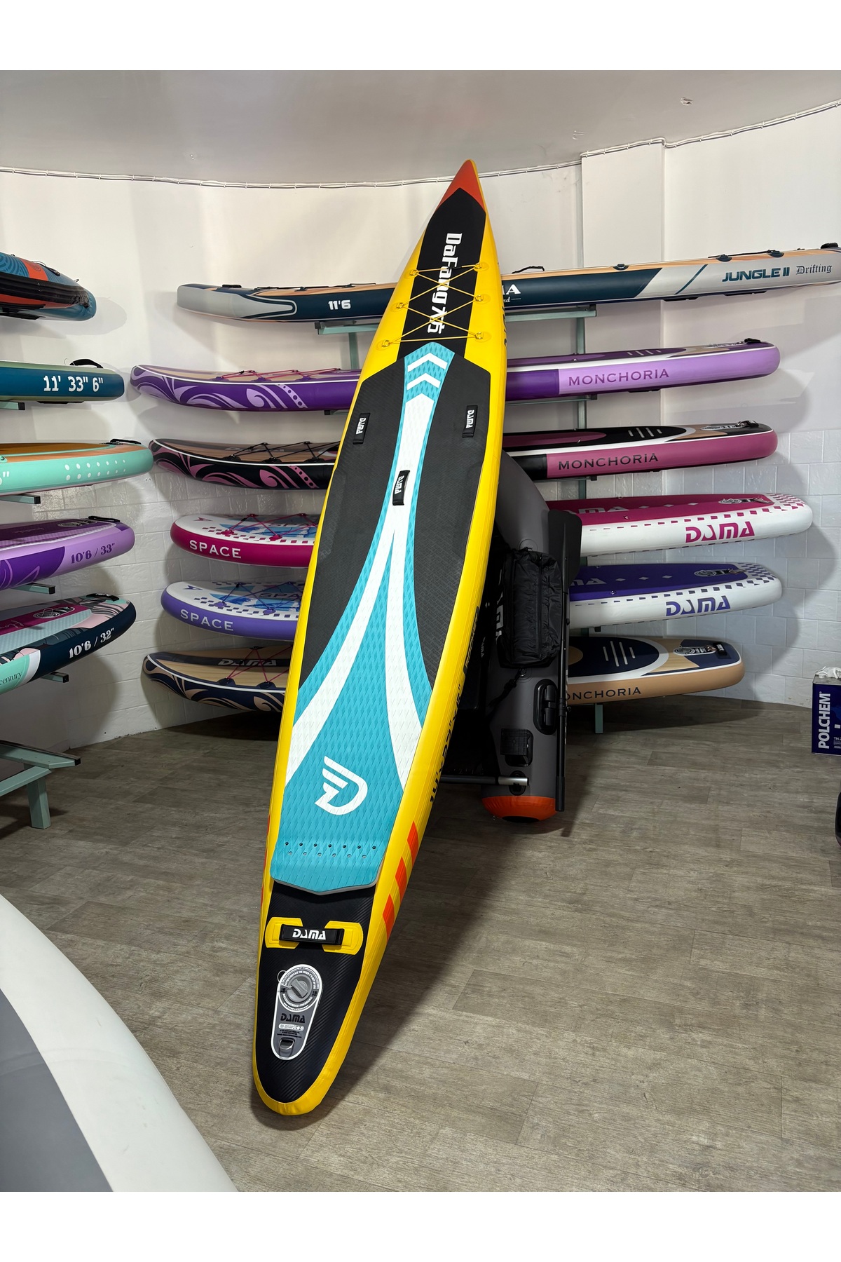 DAMA Racing Board Rocket 14x27x6 Edition Paddle Board SUP Seti