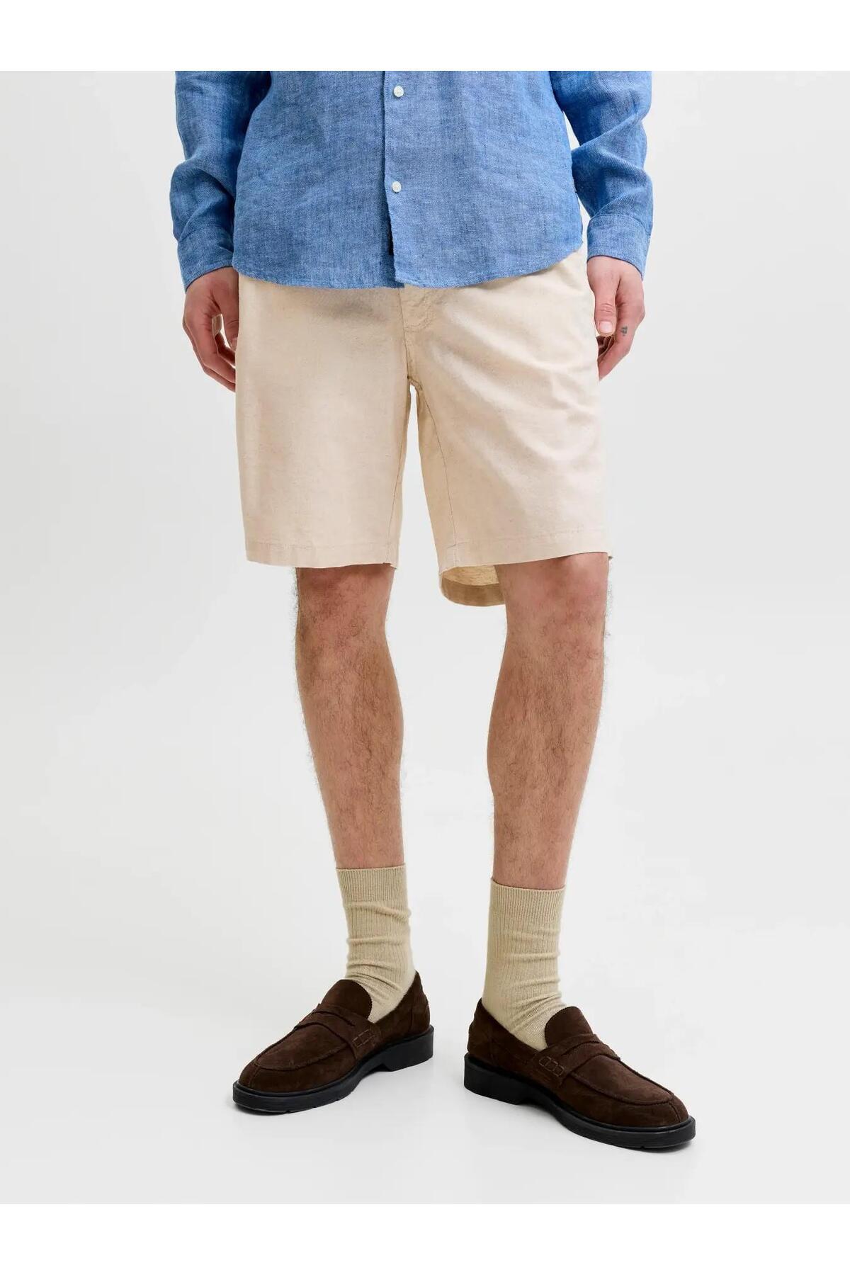 شلوارک مردانه Jpstjaıden بژ 12292332 جک اند جونز شلوارک برمودا Jack & Jones