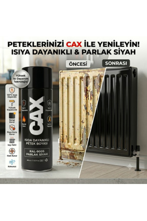caxcolors CAX Isıya Dayanıklı Kalorifer Petek Sprey Boyası 400 ml Sararma Yap...