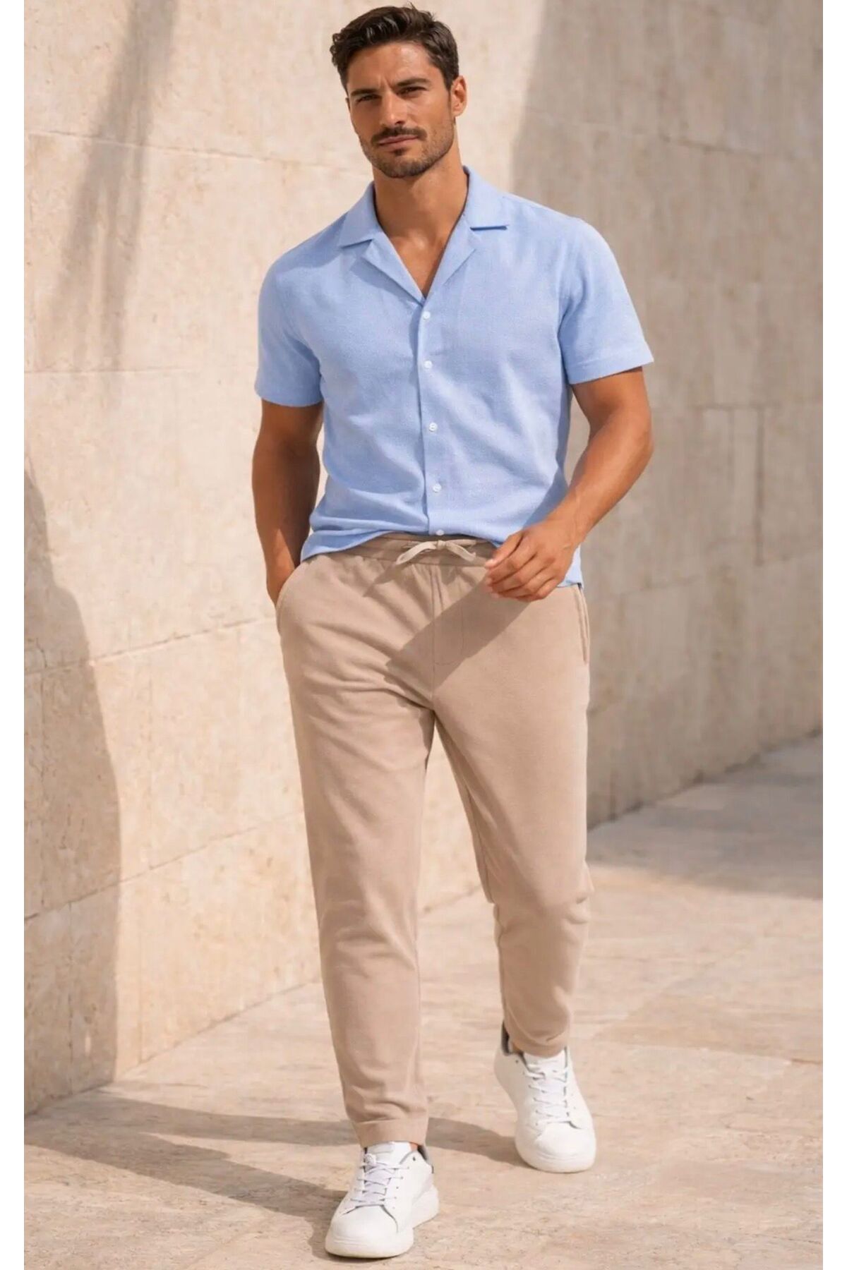 Markazzi Slim Fit Dar Kesim Lastikli Bel Bağcık Detaylı Jogger Pantolon görsel 3
