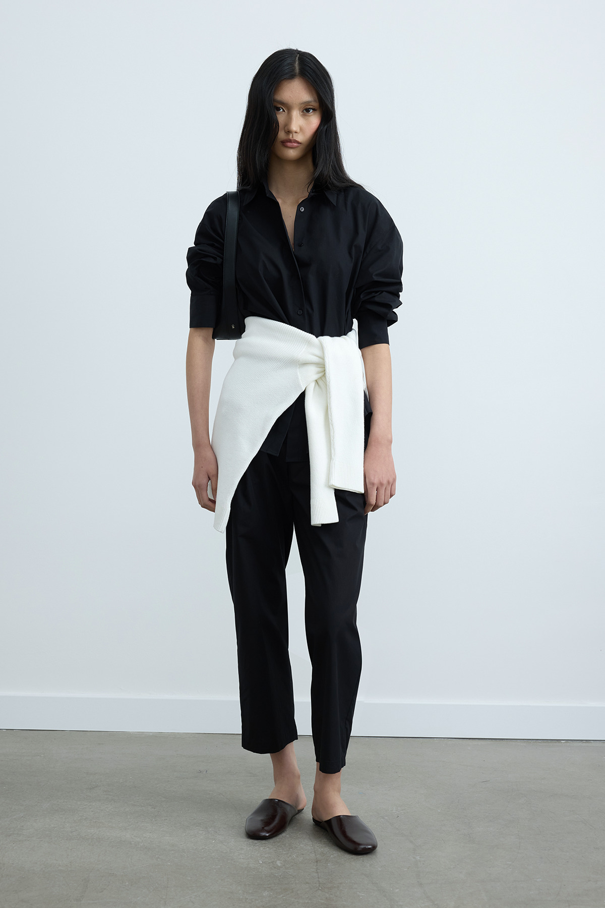 Suud Collection Siyah Page Oversize Gömlek görsel 4