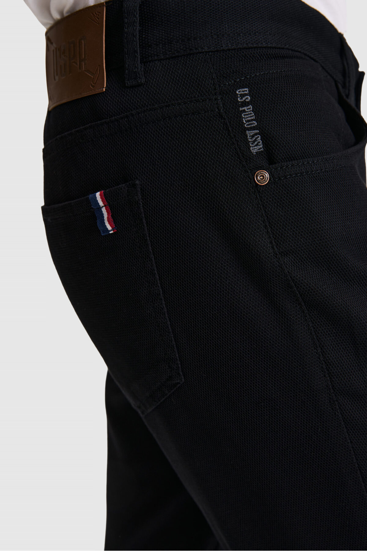 U.S. Polo Assn. Erkek Siyah Kanvas Pantolon 50326183-VR046 görsel 6