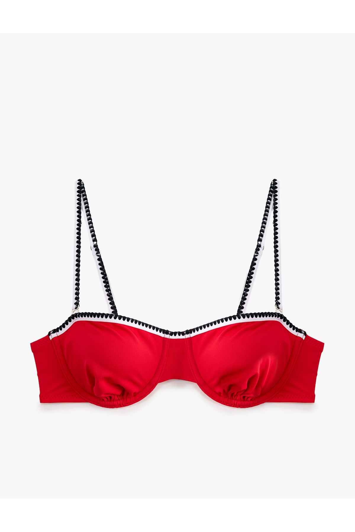 Çıkarılabilir Askılı Kroşe Detaylı Balenli Bikini Üst