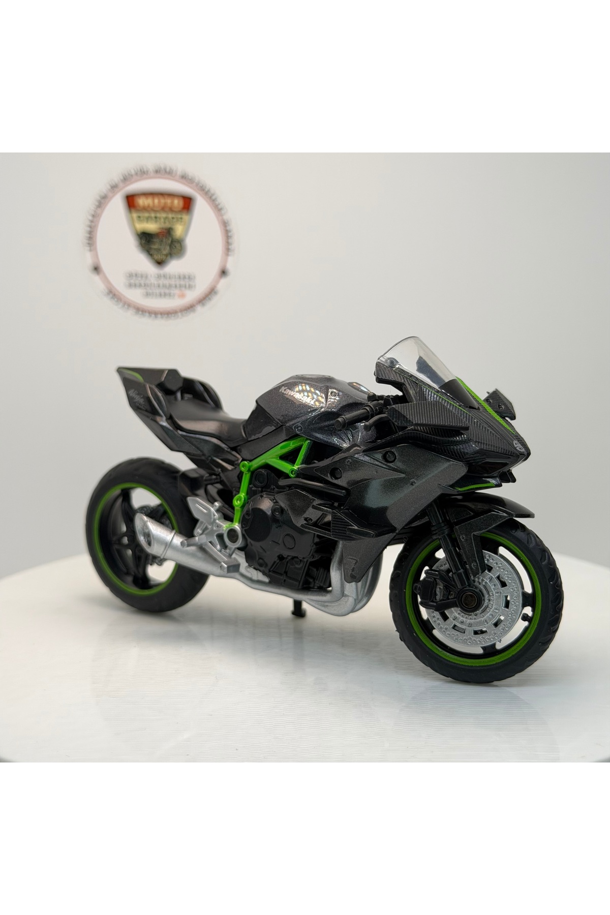 MSZ Kawasaki Ninja H2R 1:18 Ölçek (12cm) Diecast Model Motosiklet