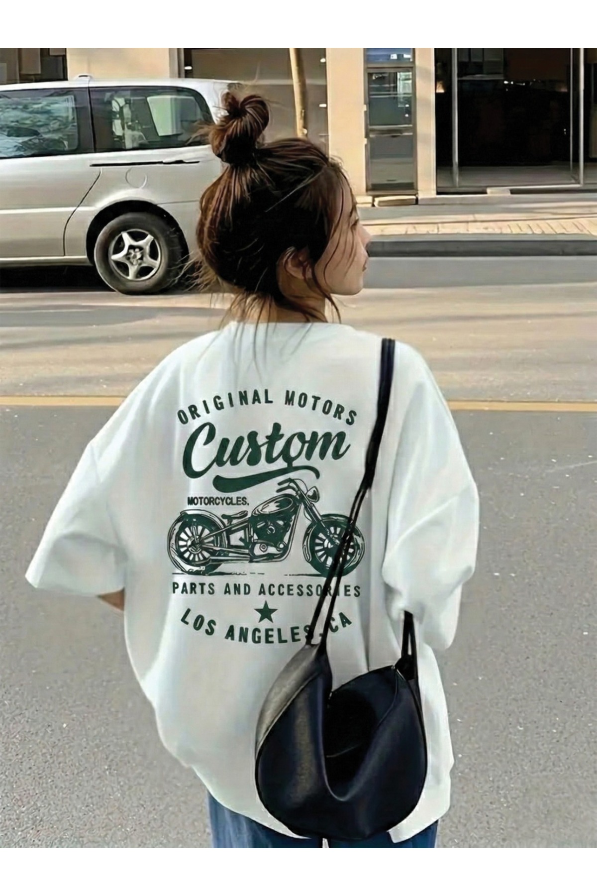 LELVANİ Unisex Custom Motor Printed Casual Digital Printed T-Shirt