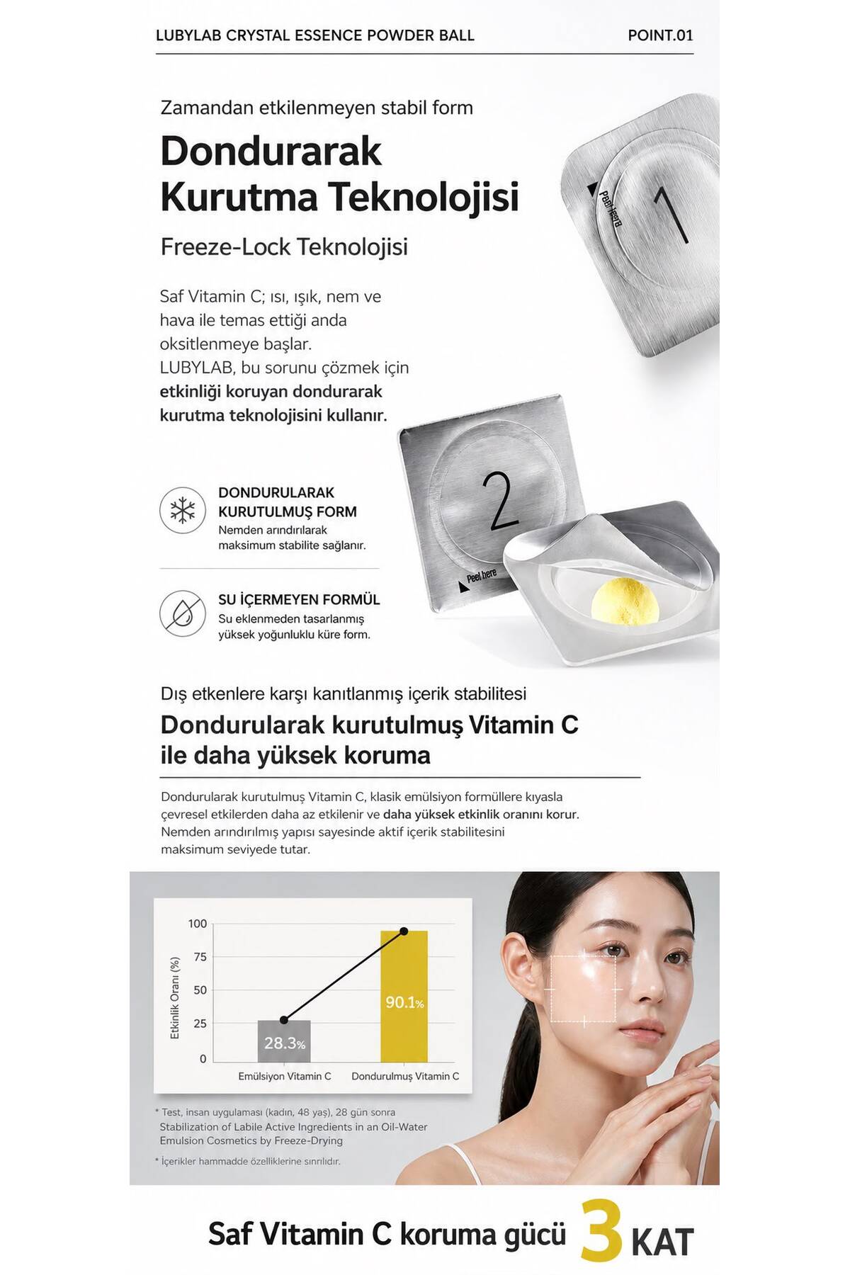 CRYSTAL VITAMIN C POWDER BALL Vitamin C kapsülleri ile cilde yoğun aydınlatıcı bakım sunan yenilikçi bir toz serum teknolojisi — LUBYLAB01 — تصویر 2 از 8