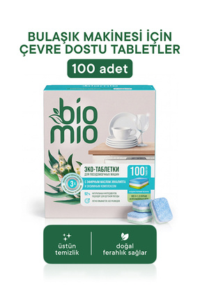 BioMio Bio-Tabs Hepsi Bir Arada Bulaşık Makinesi Tableti 100’lü - Okaliptüs Ö...