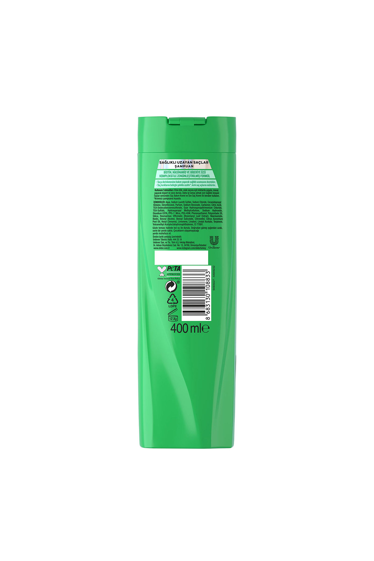 Saç Bakım Şampuanı Sağlıklı Uzayan Saçlar 400 ml x4 — SET.UNİ.11233 — تصویر 8 از 8