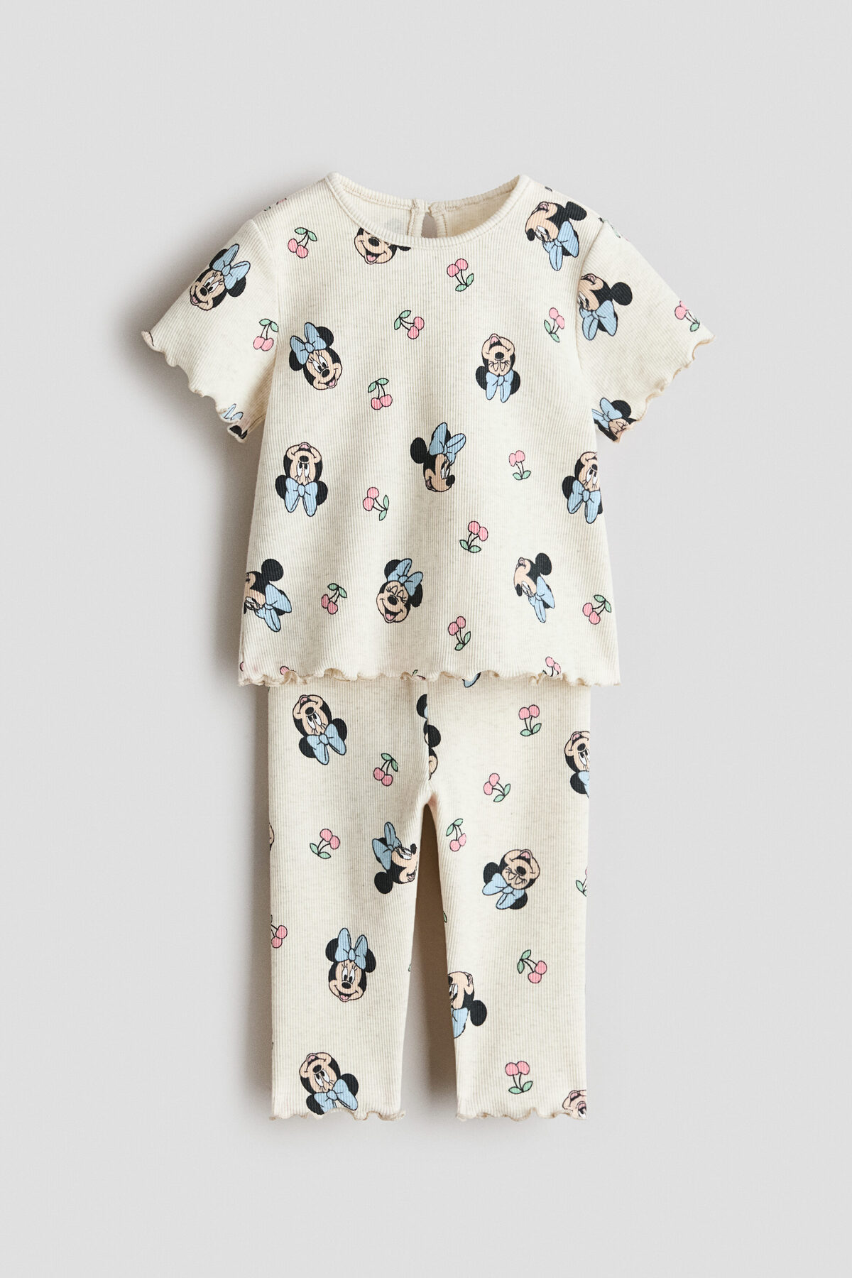ست دو تکه نخی و طرح‌دار اچ اند ام ست نوزادی H&M