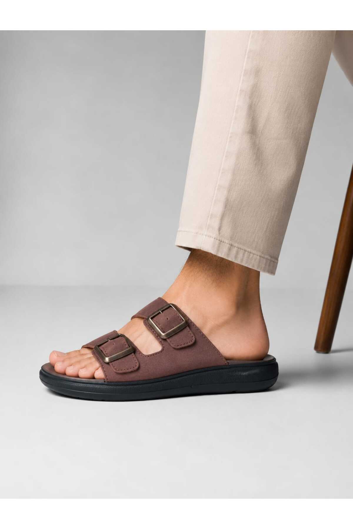 MODESS Çift Toka Comfort Rahat Tam Kalp Terlik görsel 2