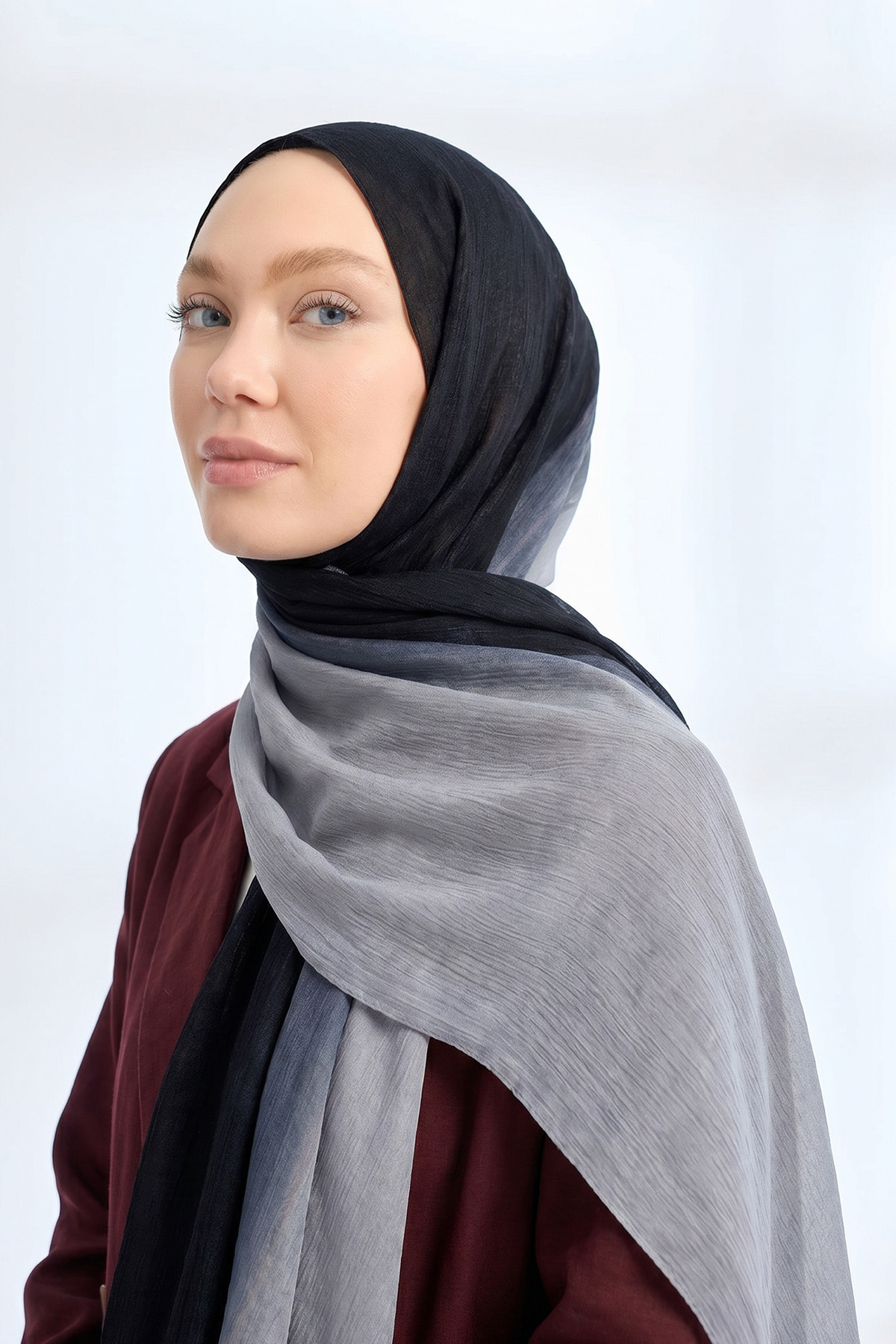 PURE COMFORT VISCOUS WRAP - BLACK - GRAY