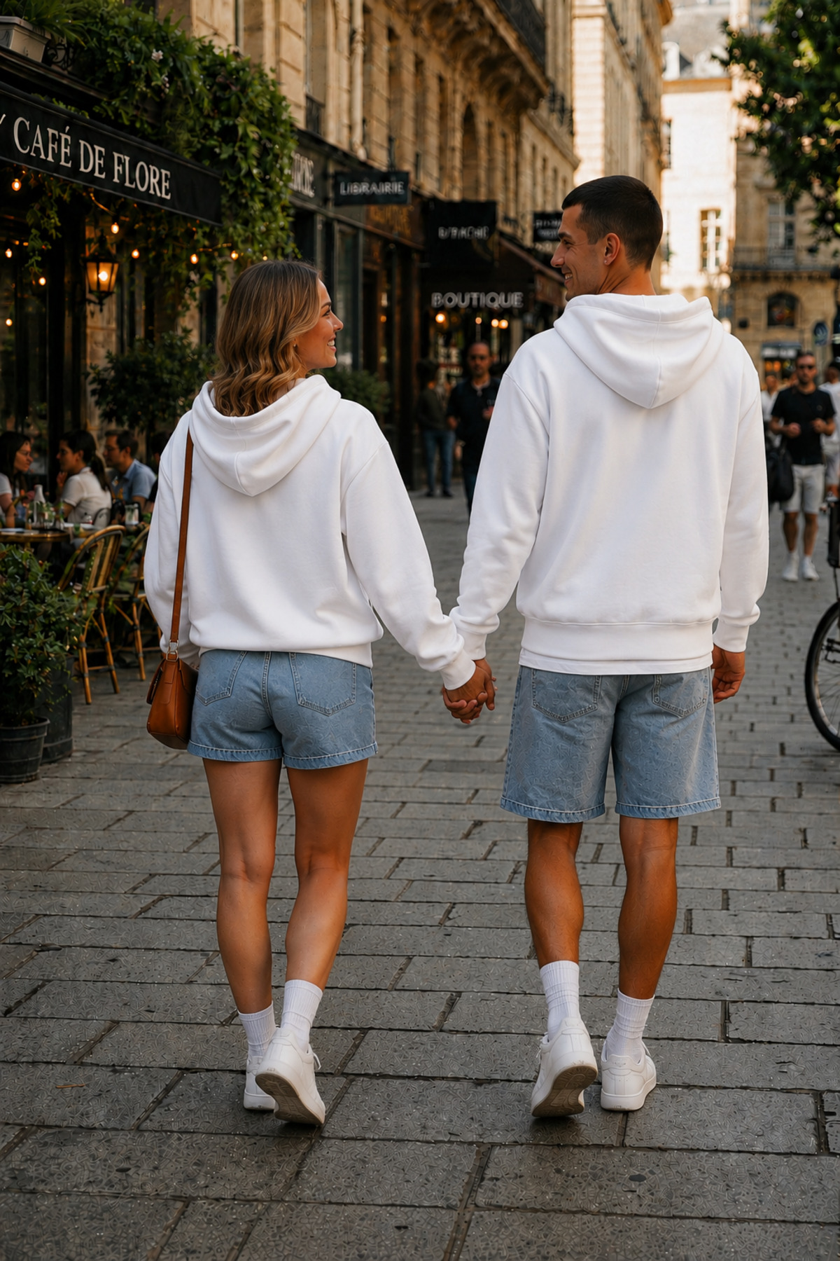 UNISEX KAPÜŞONLU OVERSIZE FULL FERMUARLI RAHAT KESİM MEVSİMLİK YENİ SEZON GÜNLÜK HIRKA — سفید STHRKAA0 — تصویر 4 از 4