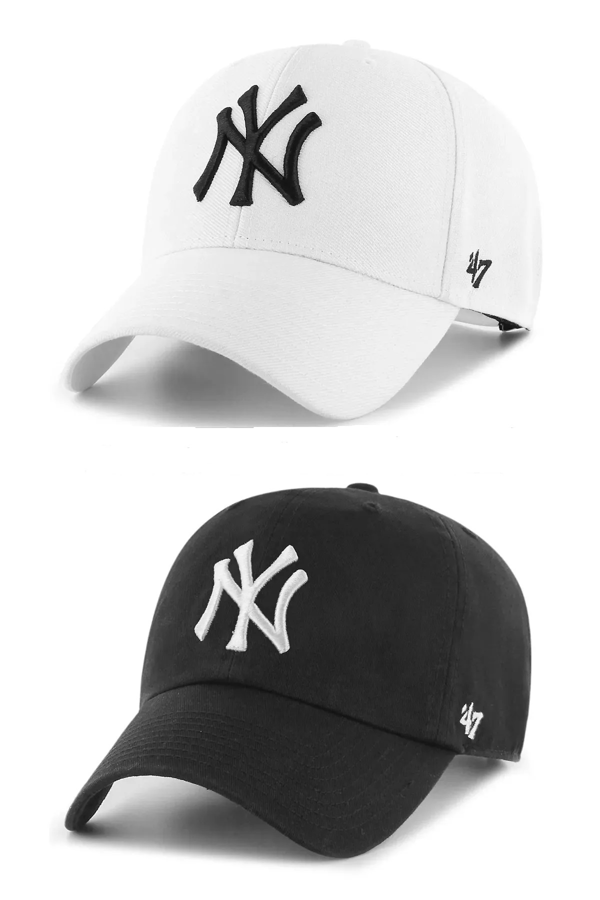 w white stars sports & wear Spor Şapka Unisex 2'li Takım Arkası Cırtlı Ayarlanabilir Takım Şapka White Stars