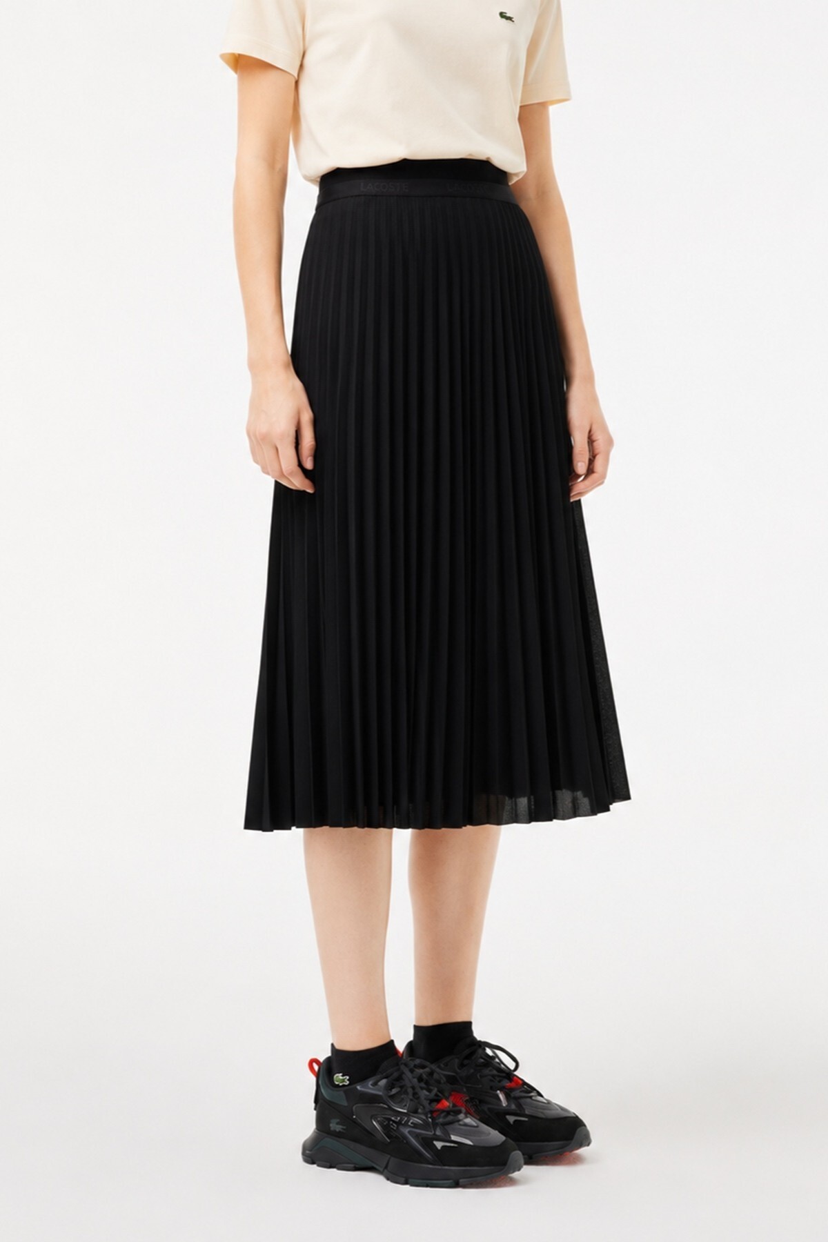 Lacoste Women's Pleated Skirt Pileli Kadın Etek Siyah - Fiyatı