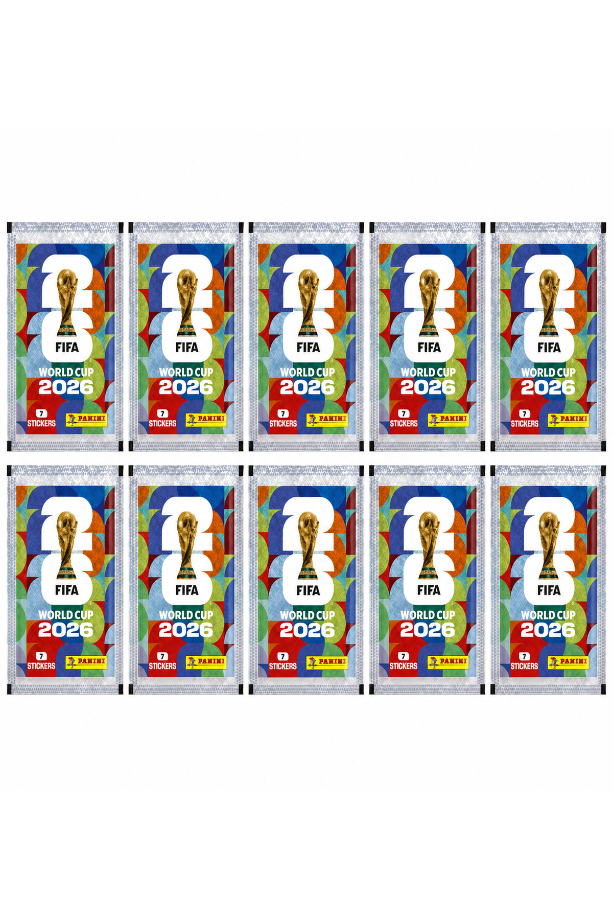 Panini Sada 10 obálok s motívom Majstrovstiev sveta vo futbale 2026 (horná a ...