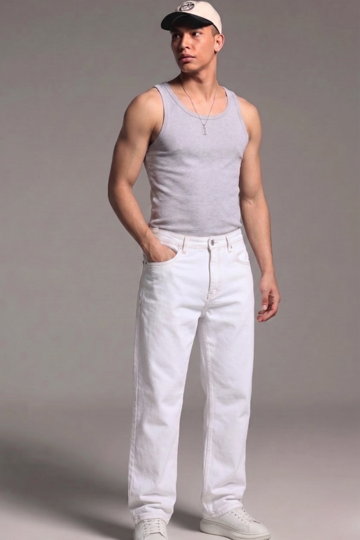 comstar Erkek Relaxed Fit 5 Cepli Beyaz Kot Pantolon