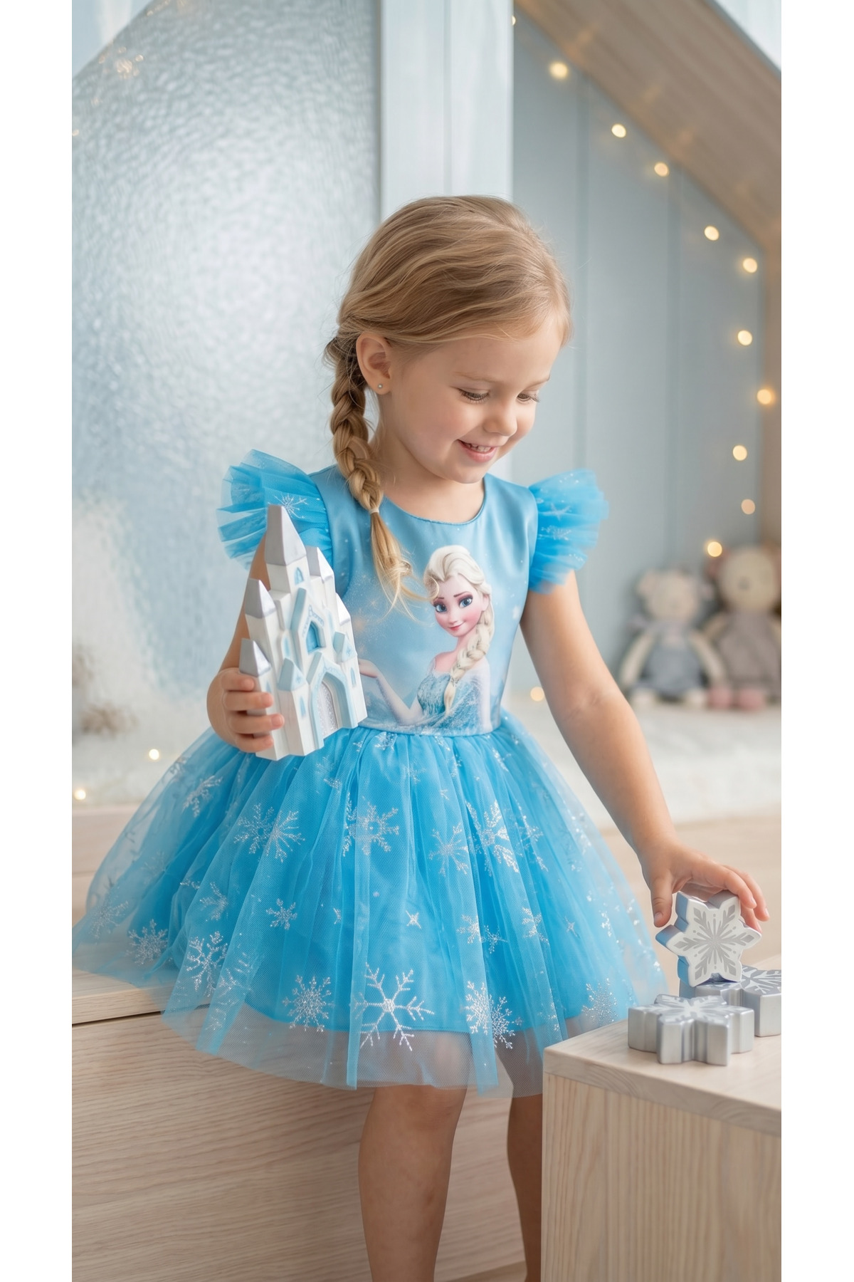 Renkli doğum günü elbisesi frozen