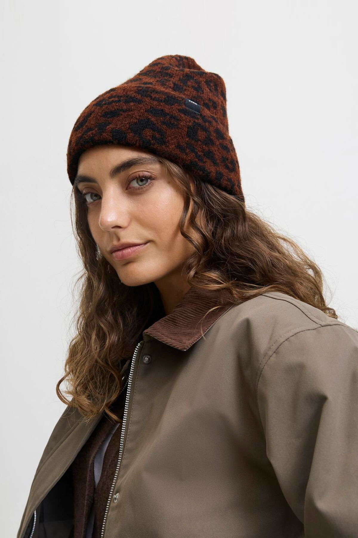 Jack & Jones Kadin Leopar Desenli Örgü Bere - Molly görsel 2