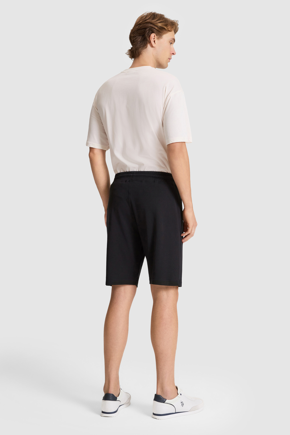 U.S. Polo Assn. Erkek Siyah Örme Şort 50327204-VR046 görsel 5