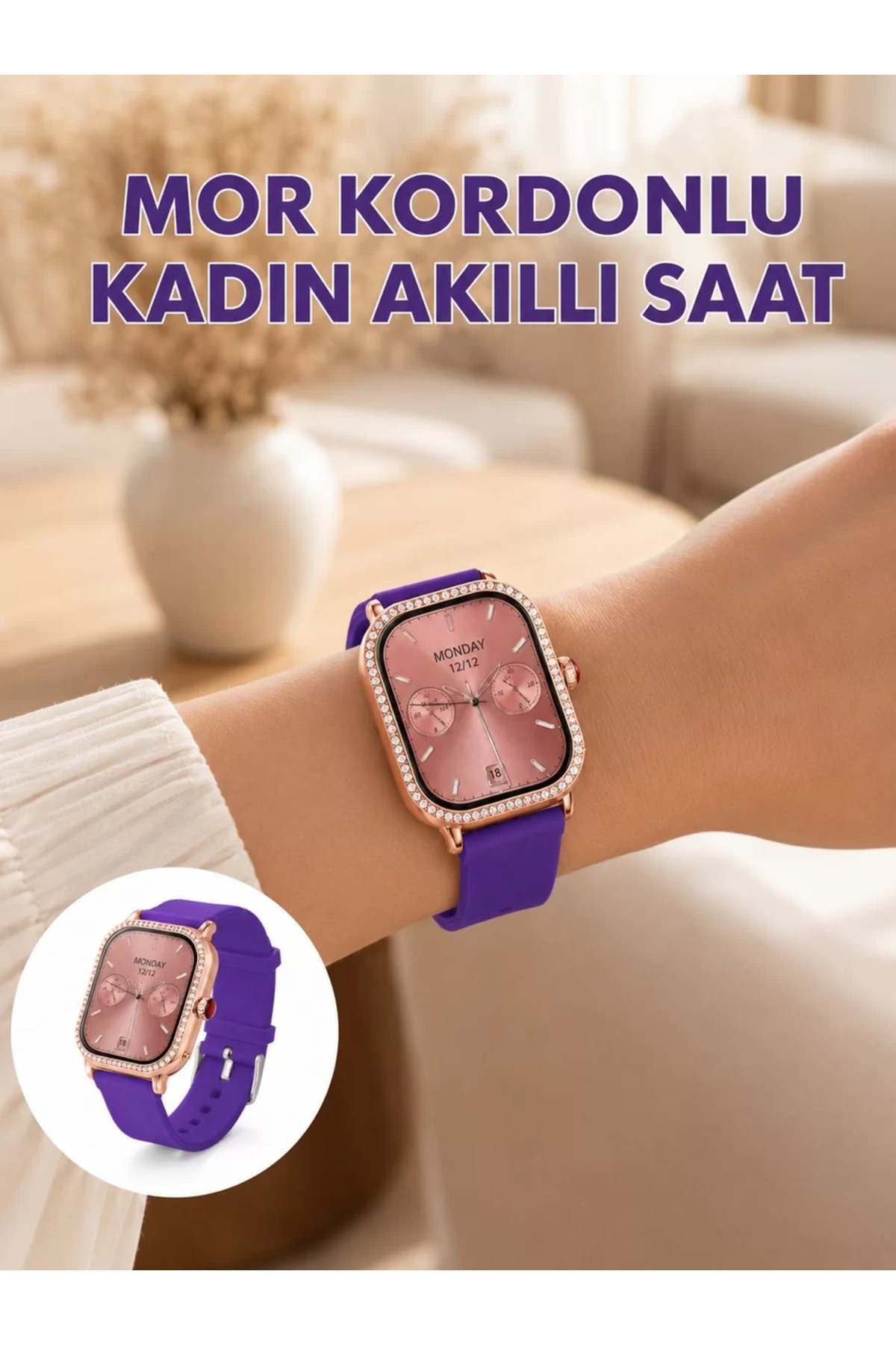 Arama Özellikli Dokunmatik Ekranlı Kadın Akıllı Saat
