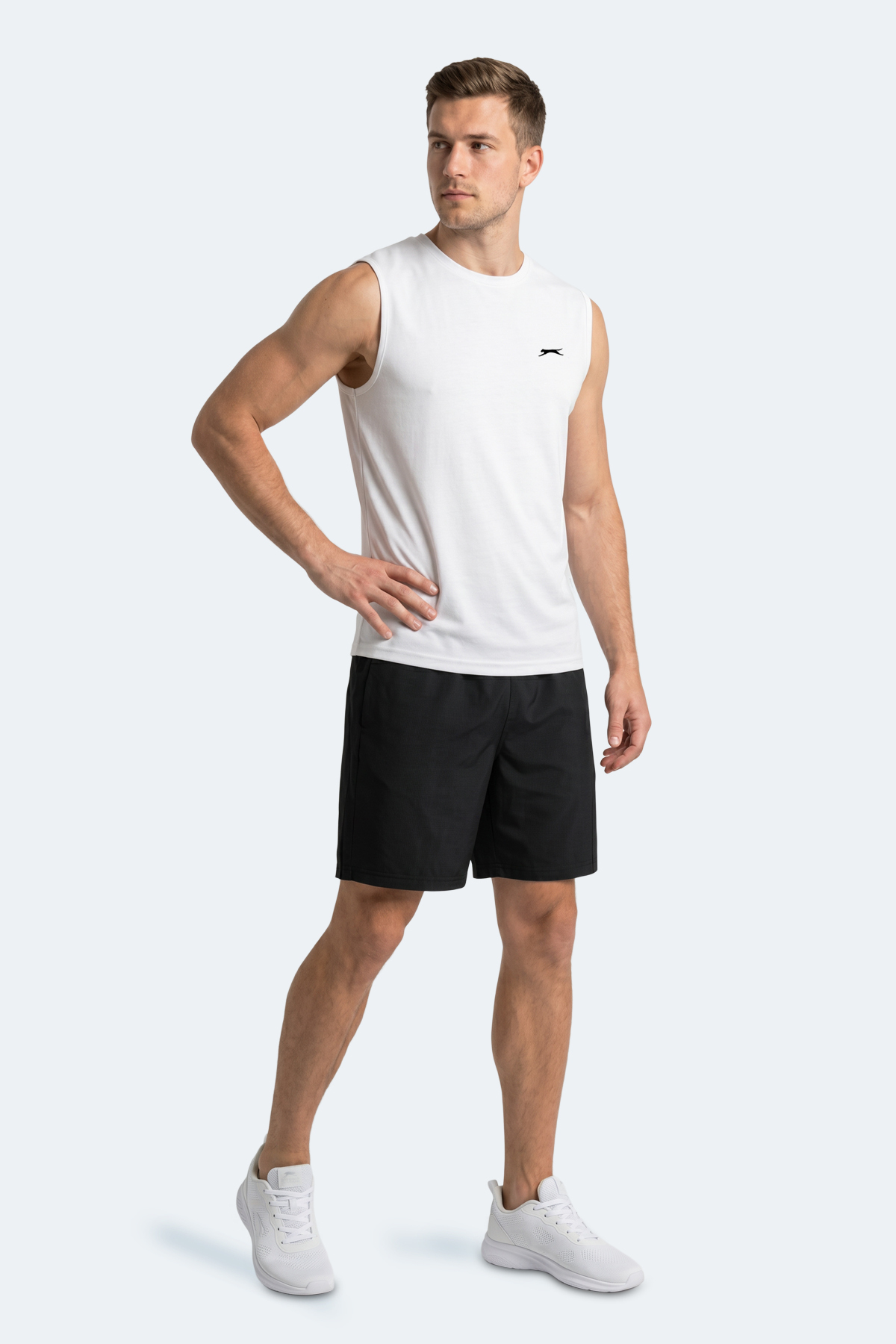 Slazenger KINGSHILL Erkek Beyaz Tişört görsel 8