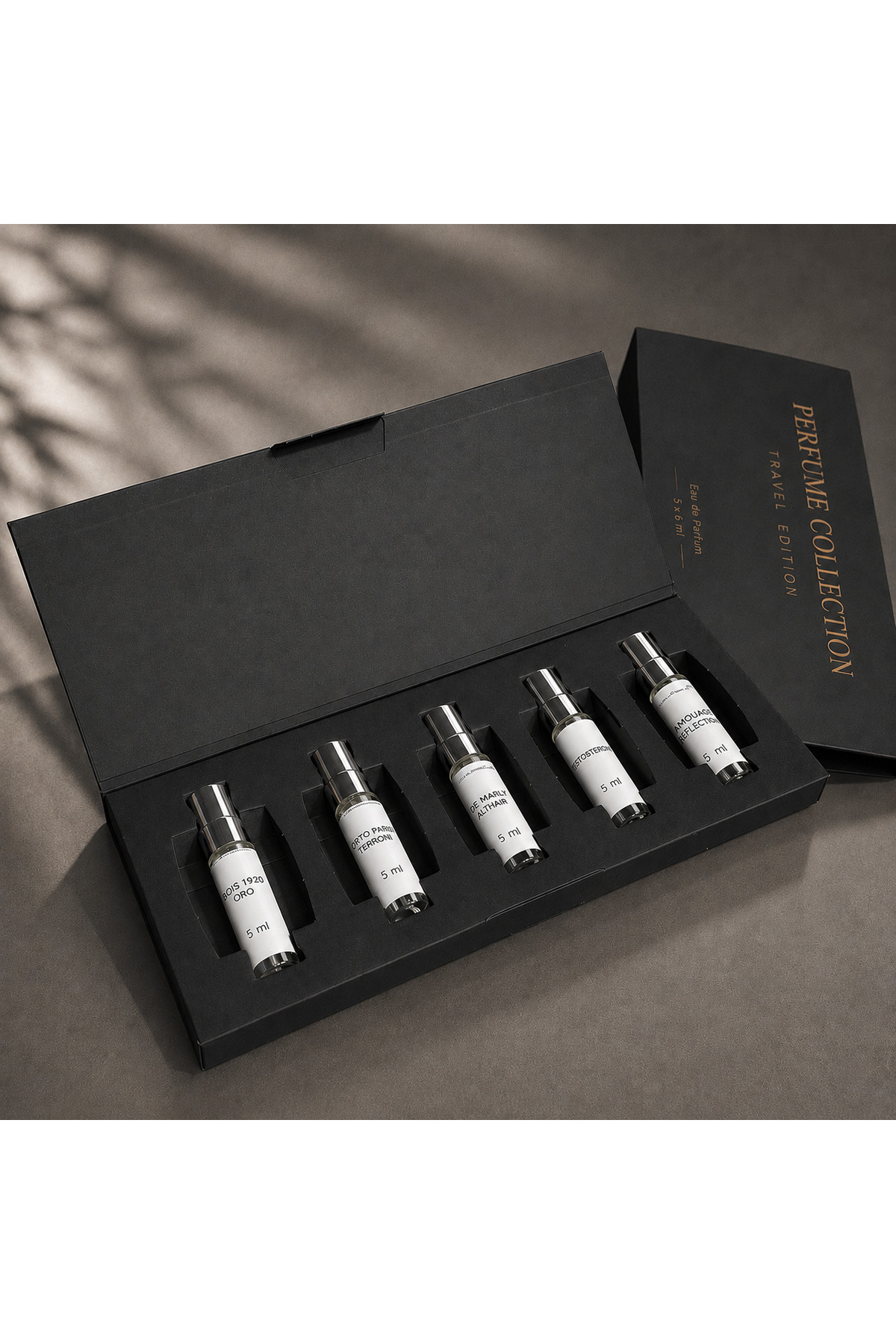 5×5 ml Erkek Parfüm Seti – Bois 1920 Oro Outlands Terroni Althair Test kokularından ilham alan parfümler — 55out — تصویر 2 از 3