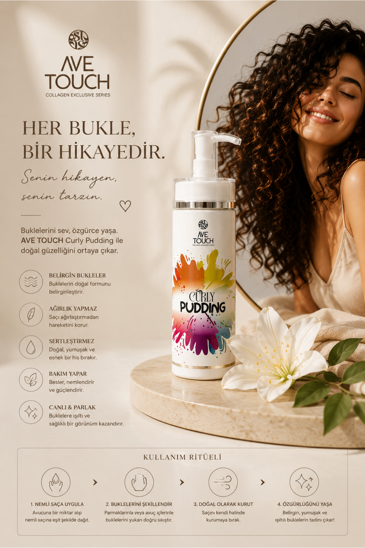 Curyl Pudding Bukle Belirginleştirici Saç Kremi 250 ml — 58 — تصویر 2 از 6