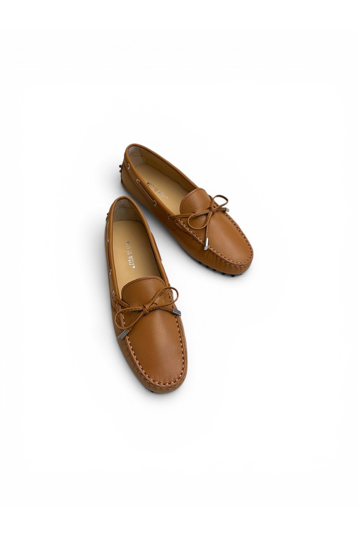 West To West Kadın Hakiki Deri Loafer, Taba Yumuşak Tabanlı Babet görsel 6