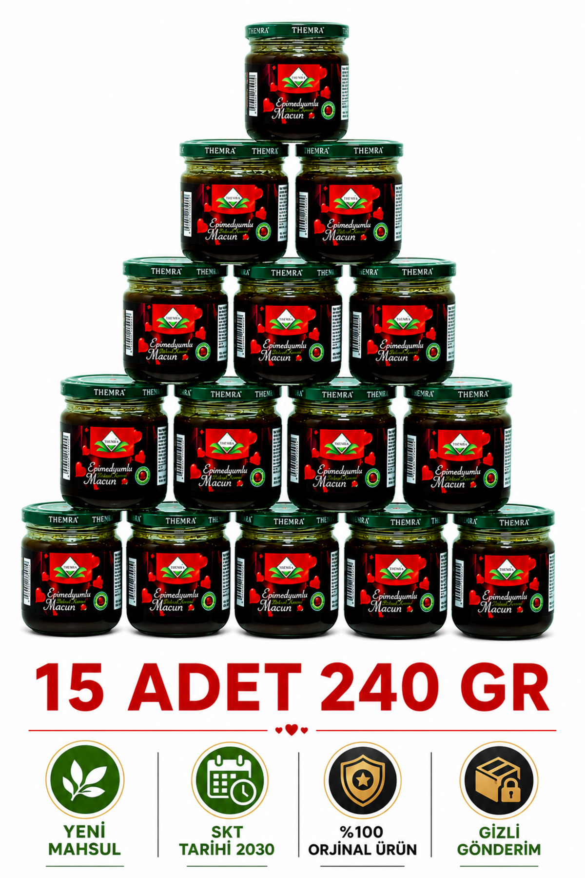 Themra Propolis Kudret Narı Bal Ginsengli Bitkisel Karışımlı Mesir Atom Güç Kuvvet Macun 15x240 Gr — 62727265bl