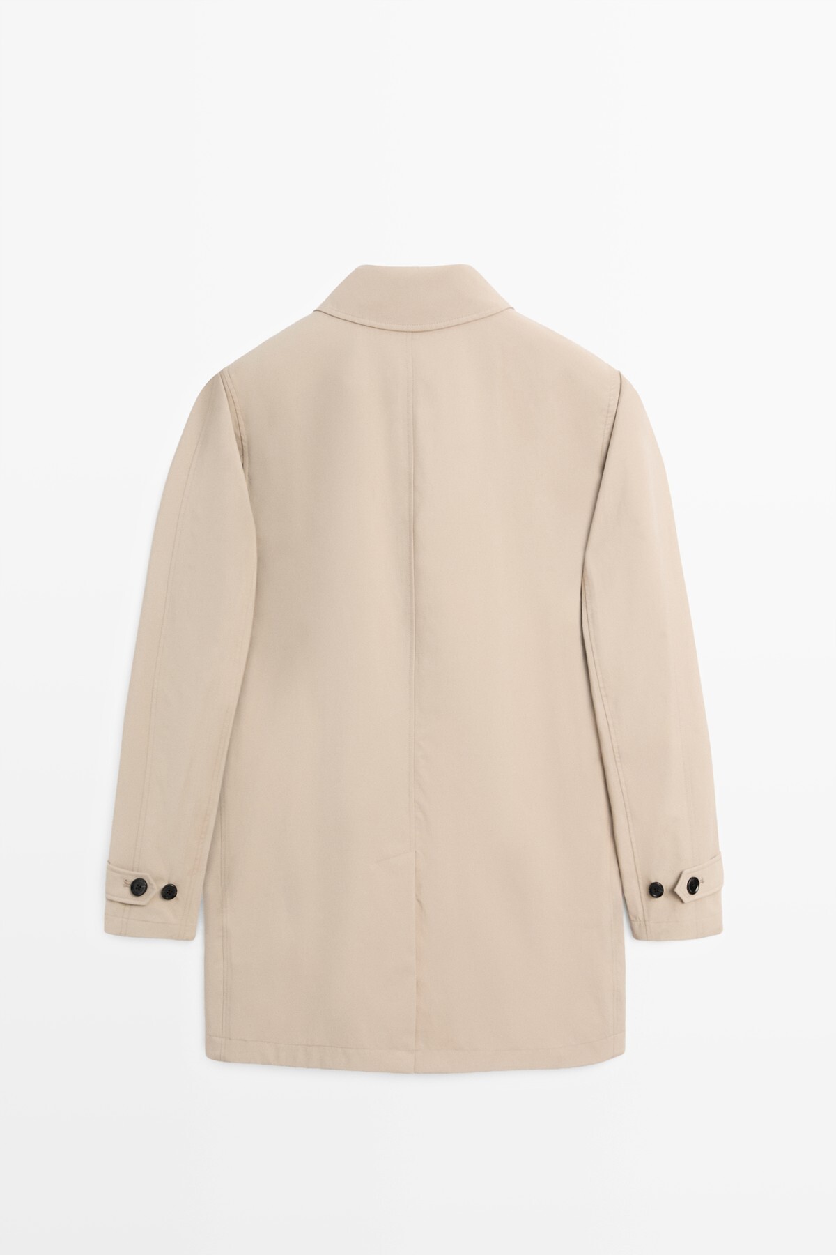 Massimo Dutti Hafif uzun trençkot görsel 8