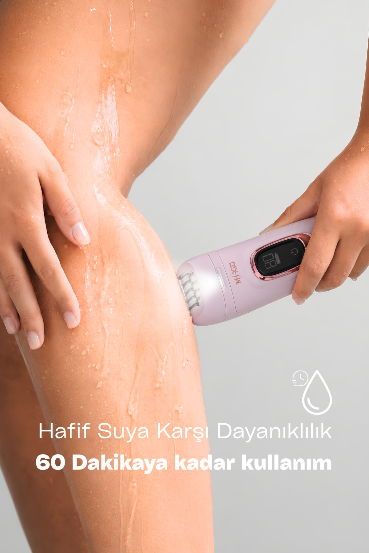 7 Parça Şarjlı Işıklı Epilatör,LED Ekranlı Epilasyon Cihazı,2Kademe Hız Ayarı,60 Dakika Kullanım,Yüz-KoltukAltı-BikiniBölgesi-Bacak Islak-Kuru Kullanım,Type-C Şarjlı,Tüy Alma Cihazı,Kadın Tıraş Cihazı — MK.0307.000 — تصویر 4 از 8