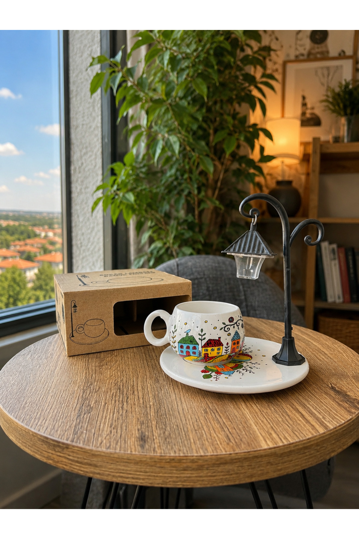 seramiker Turkish Coffee Cup with Fairy Tale Tree Lamp