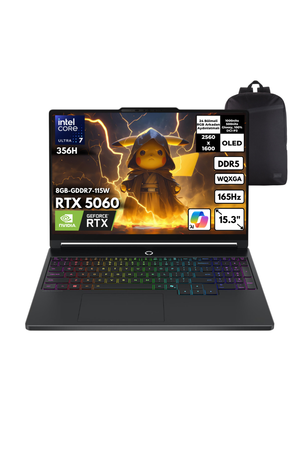 LENOVO Legion 5 15IPH11 U7-356H 32 GB 1TB RTX5060 115W 15.3" Freedos +S.Çantası 83RW0004TRHMF1