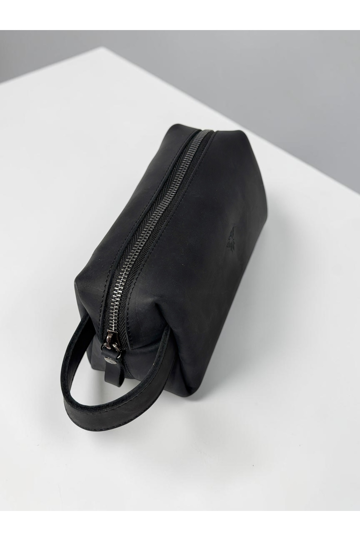 BeeBlack %100 Hakiki Deri Organizer NERO Model El Çantası-Siyah Crazy Günlük El Taşıma Çantası orta boy görsel 7