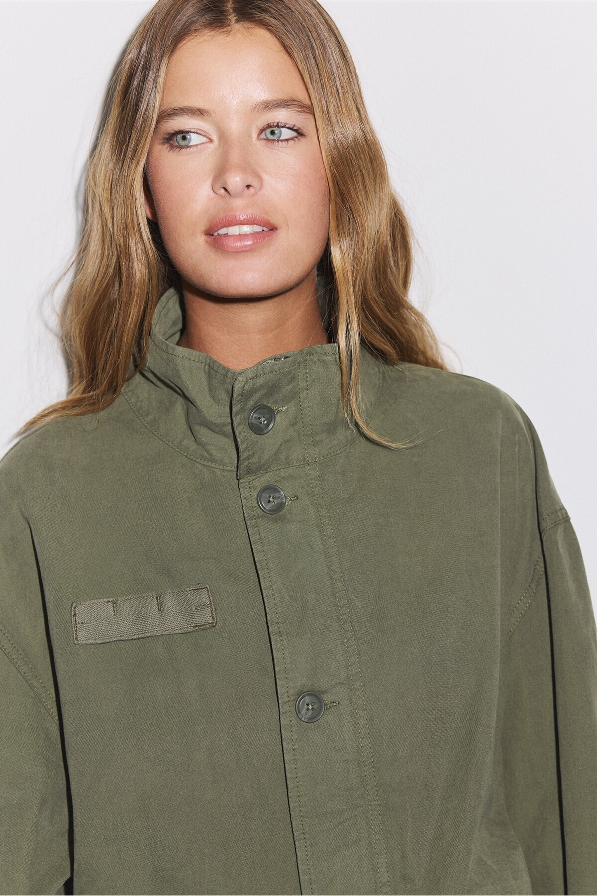 Stradivarius Kısa oversize ceket görsel 4