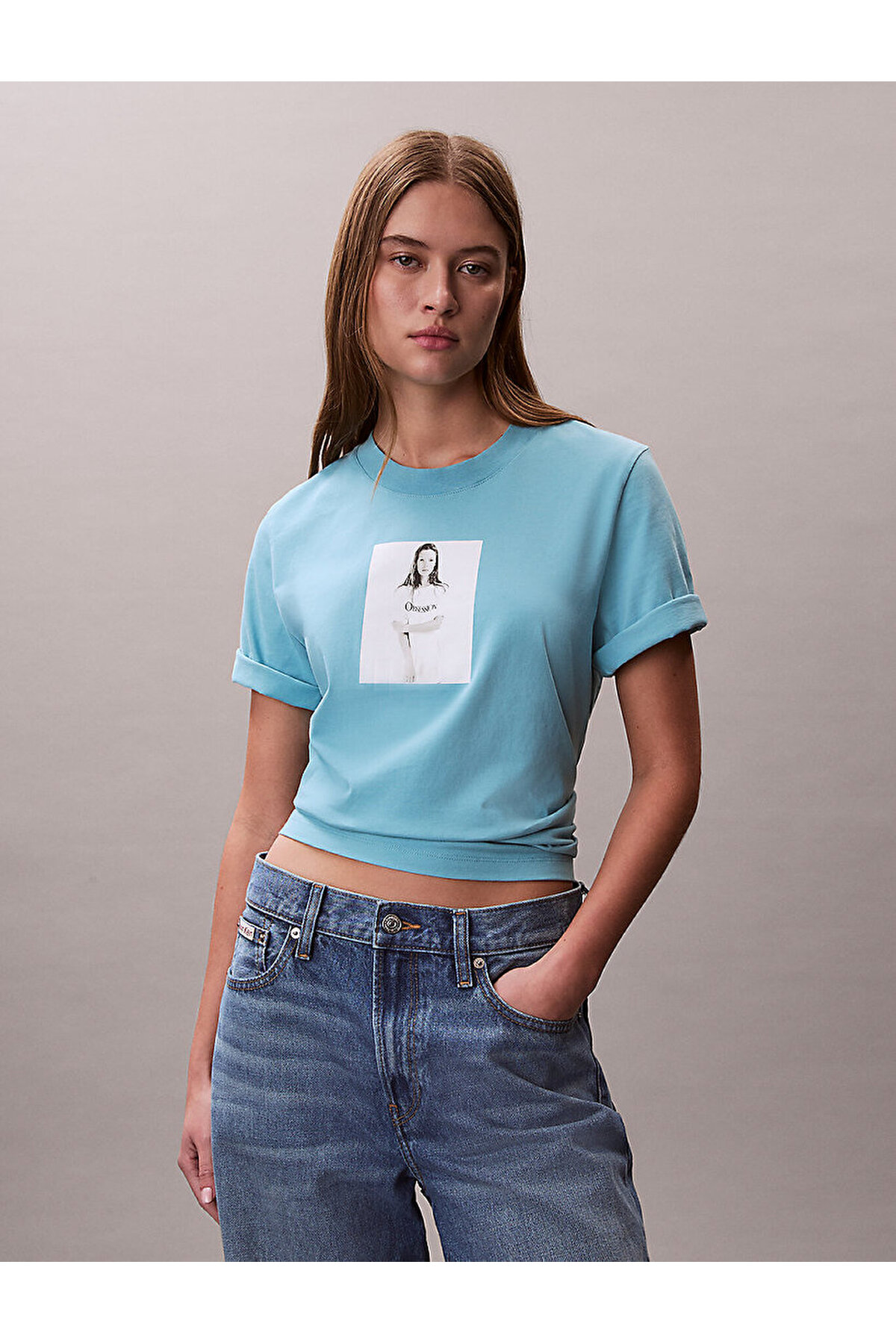 تیشرتزنانهCalvin Kleinآبی