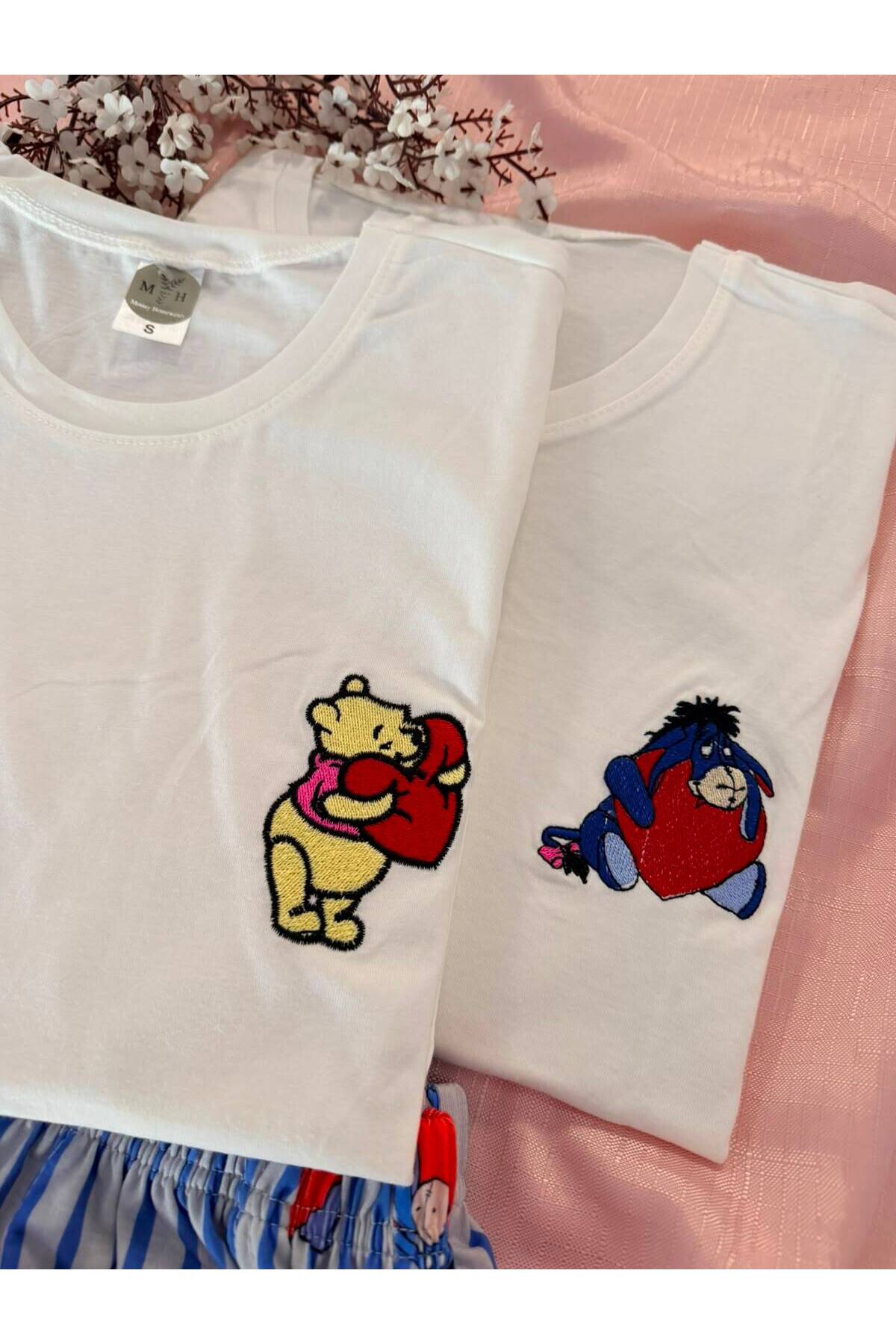 MH Moony Homewears ERKEK Kısa Kol Tekli Eşekçik Aşk Çift Pijaması (Çift Pijamasının Erkeği) görsel 3