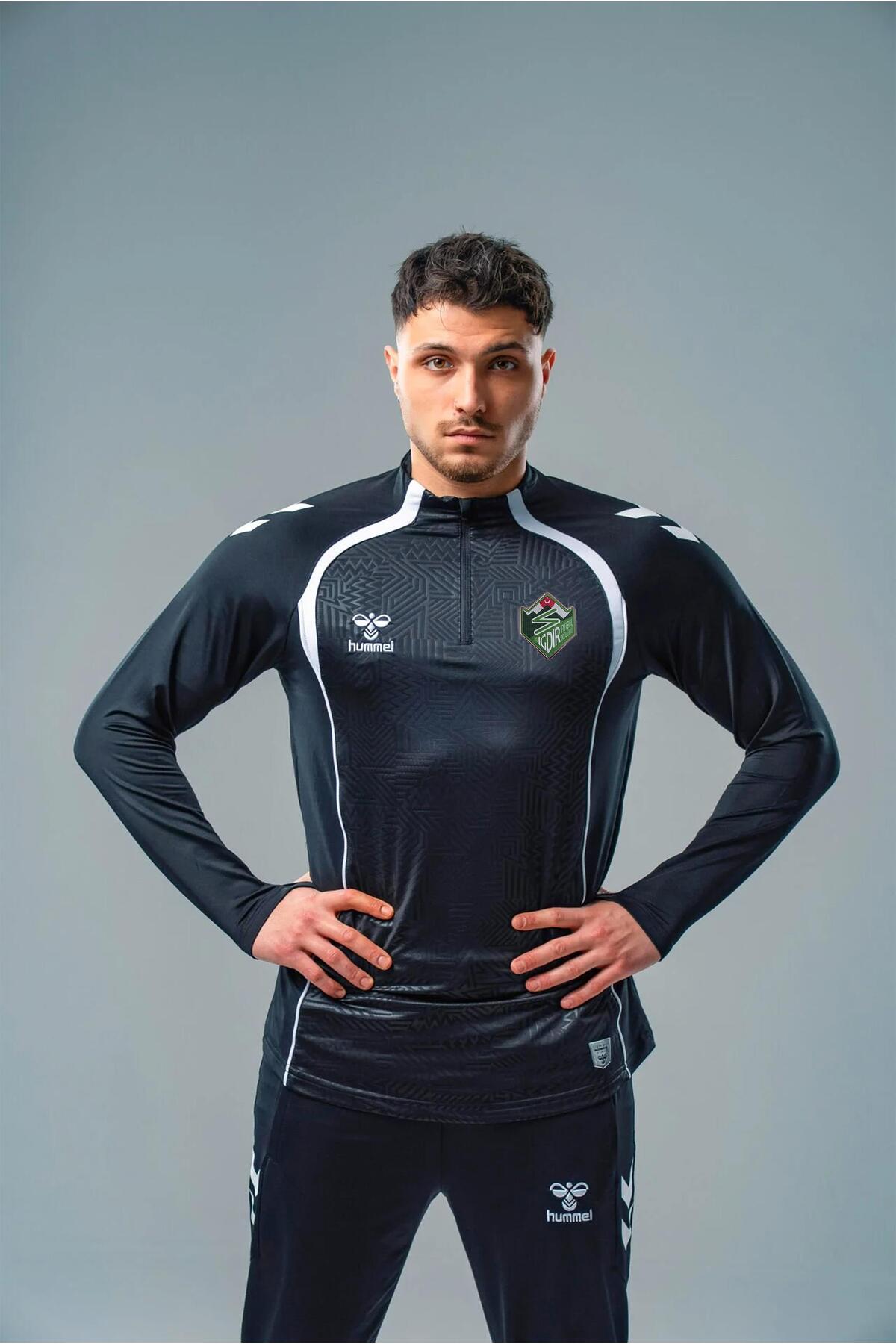 تاپ مشکی لباس تمرینی Iğdır FK Target هامل ست لباس و شلوار ورزشی hummel