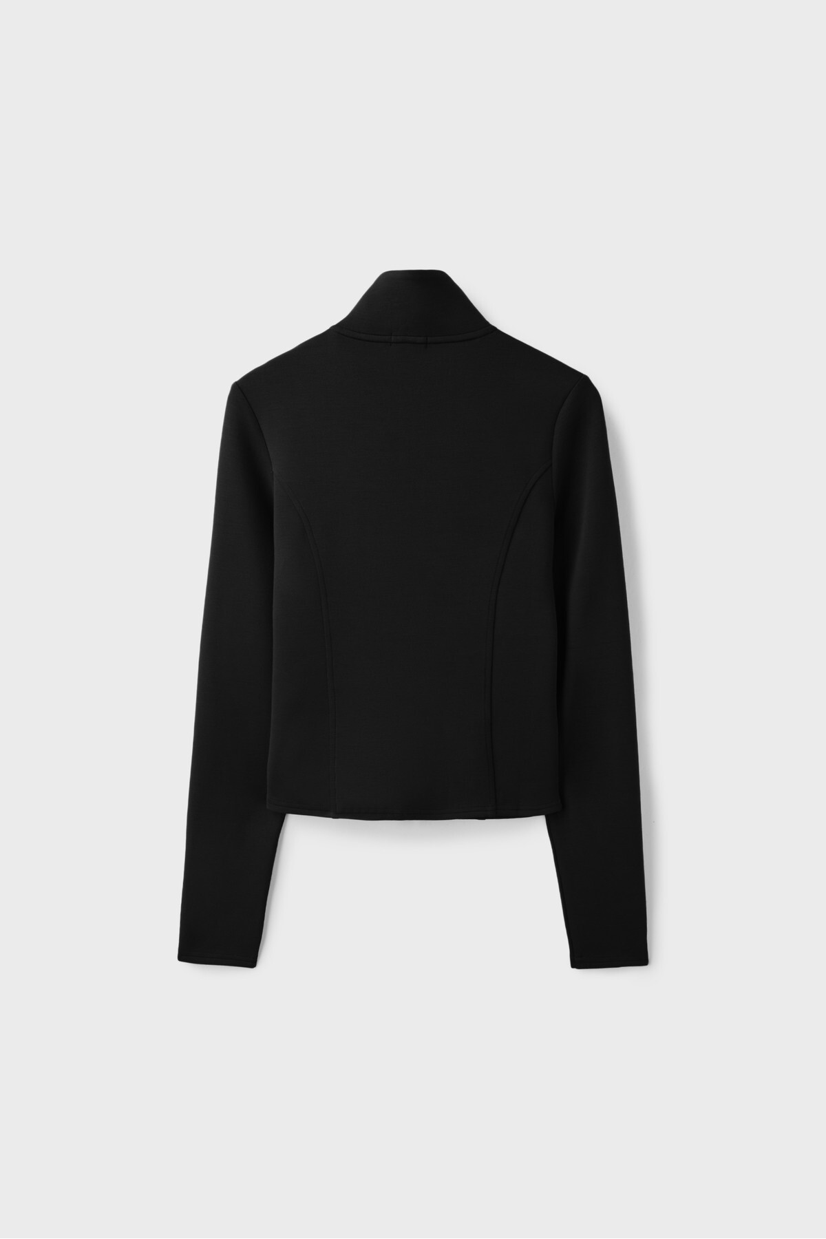 Stradivarius Yumuşak dokulu, fermuarlı, vücuda oturan sweatshirt görsel 7