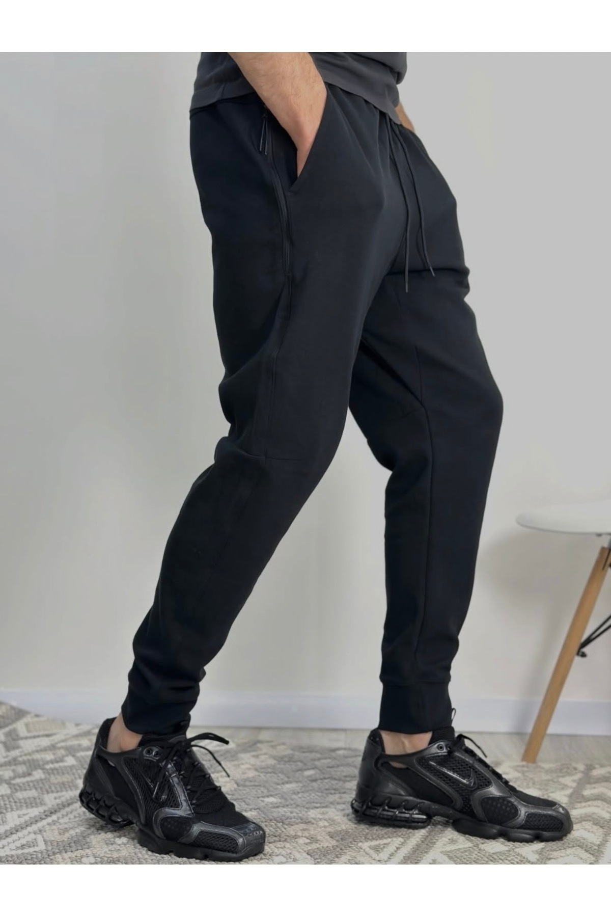 شلوار ورزشی مردانه مشکی Tech Fleece - نخی اسلیم فیت (COOLMOVE) نایکی شلوار ورزشی Nike