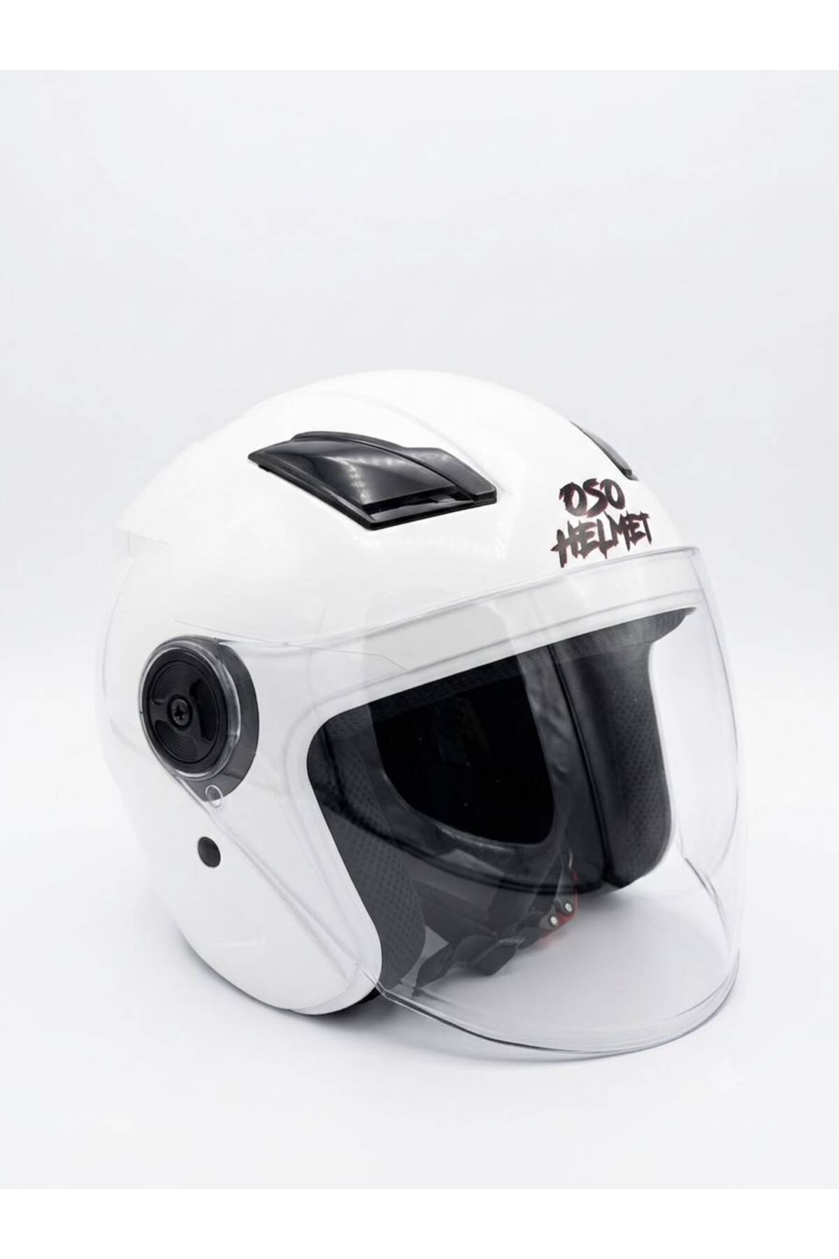 Ümit OSO HELMET YARIM KASK GÖZLÜKLÜ BEYAZ - L BEDEN