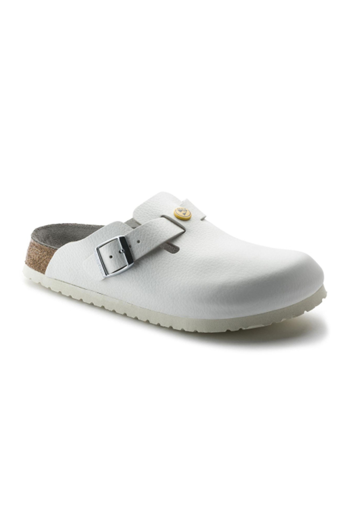 دمپایی مردانه سفید بوستون ESD NL مدل ۰۶۱۳۷۰ جاست‌استپ بیرکن استاک دمپایی Birkenstock