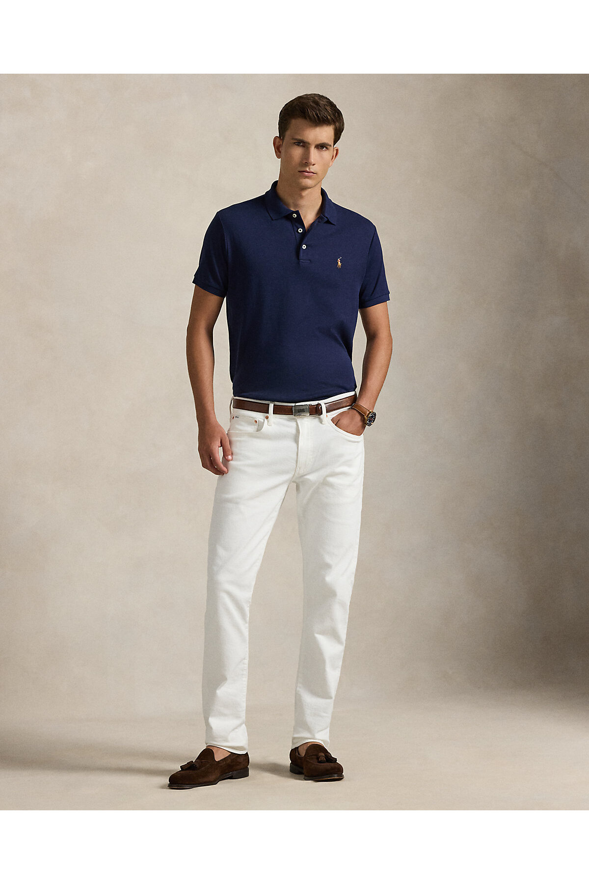 پولوشرت مردانه یقه پلو | پولو رالف لورن Ralph Lauren Blue RLB-RRMİPY US - تصویر 2